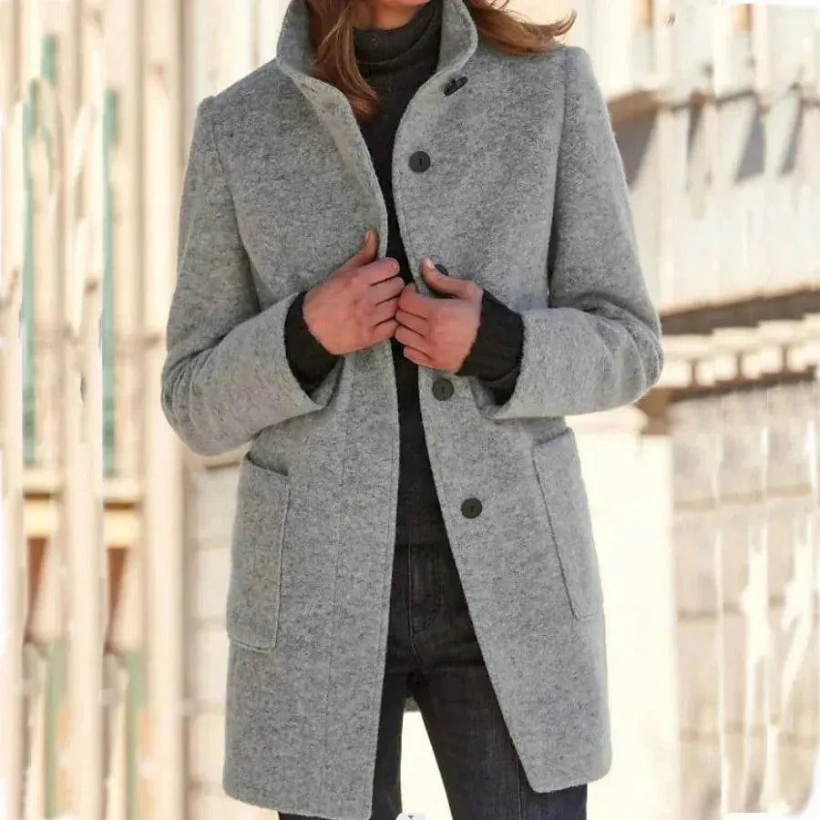 Stylish Single-Breasted Women's Trench Coat - Classic Waterproof Long Coat for Fall & Winter | Perfect for Office, Travel & Formal Occasions