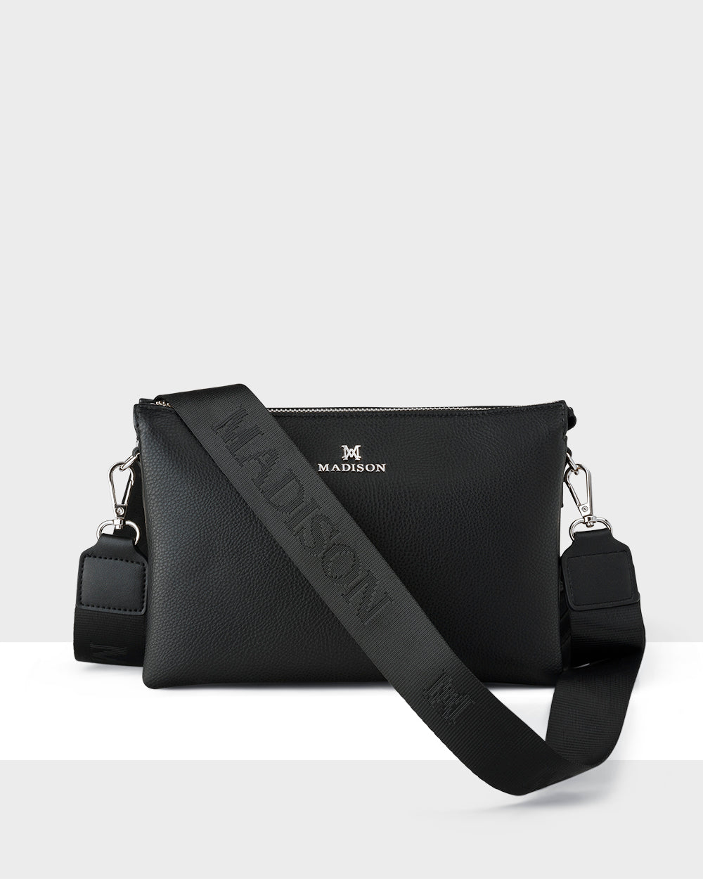 Avery 3 Compartment Crossbody Bag with Adjustable Monogram Strap - Stylish Hands-Free Purse for Women, Travel, Shopping & Everyday Use