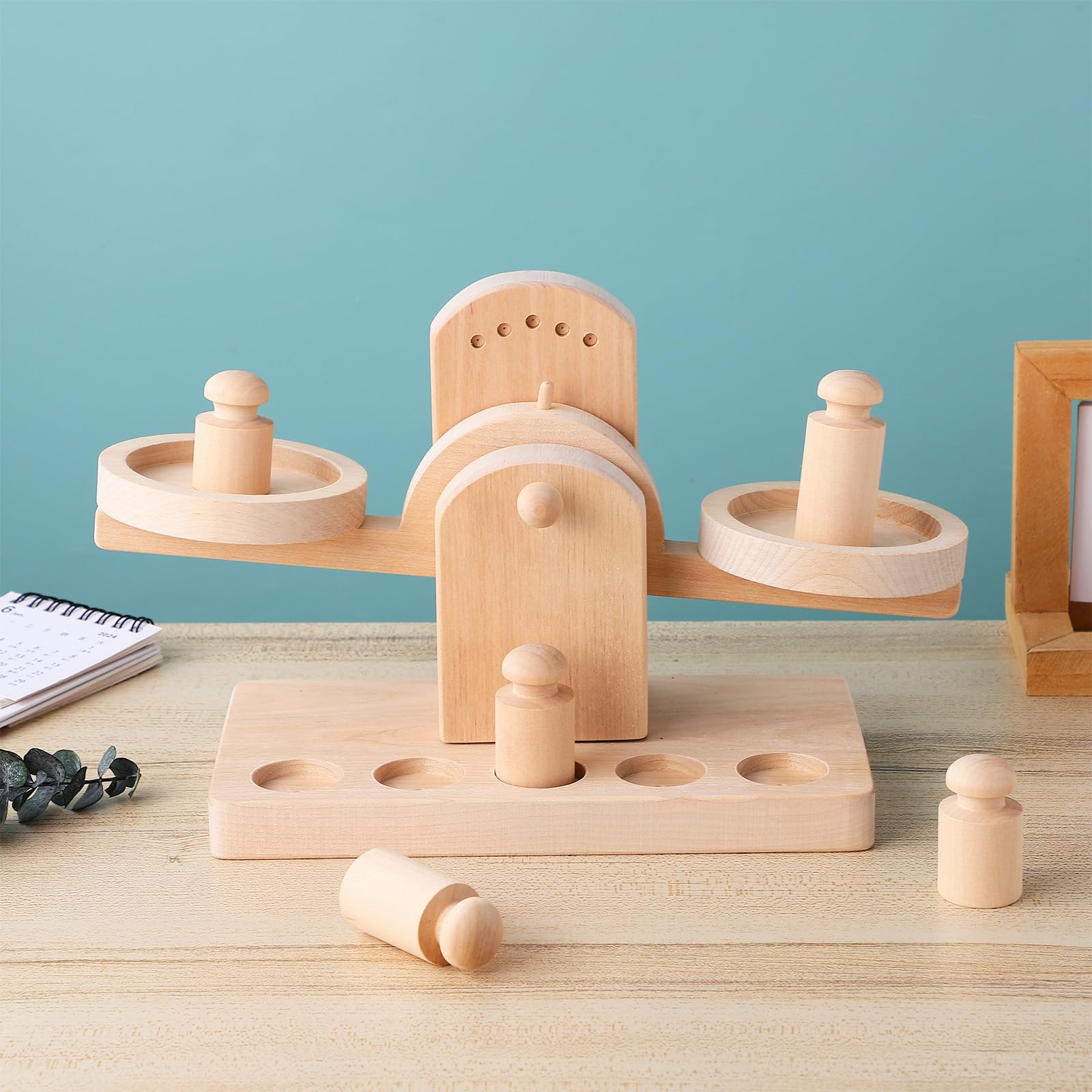 Wooden Balance Scale Toy for Kids - Educational Math Learning Tool, Montessori Teaching Aid, Assembly STEM Toy for Children’s Arithmetic & Measurement Skills | Perfect for Classroom, Homeschool & Playroom Activities