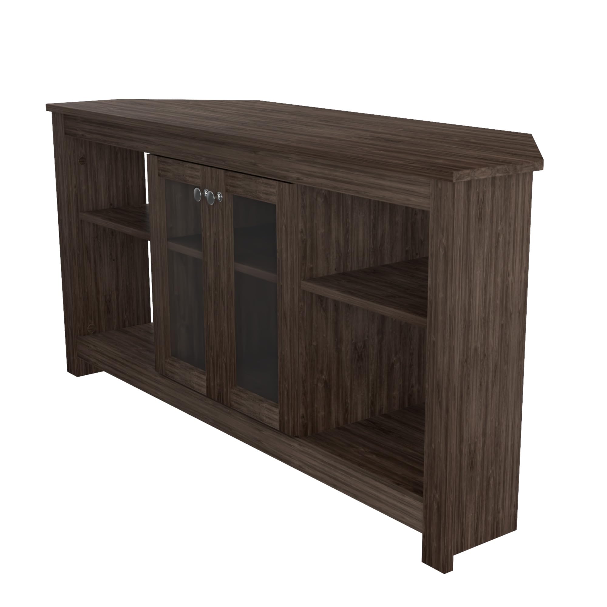 Adjustable TV Stand with Glass Doors - 60