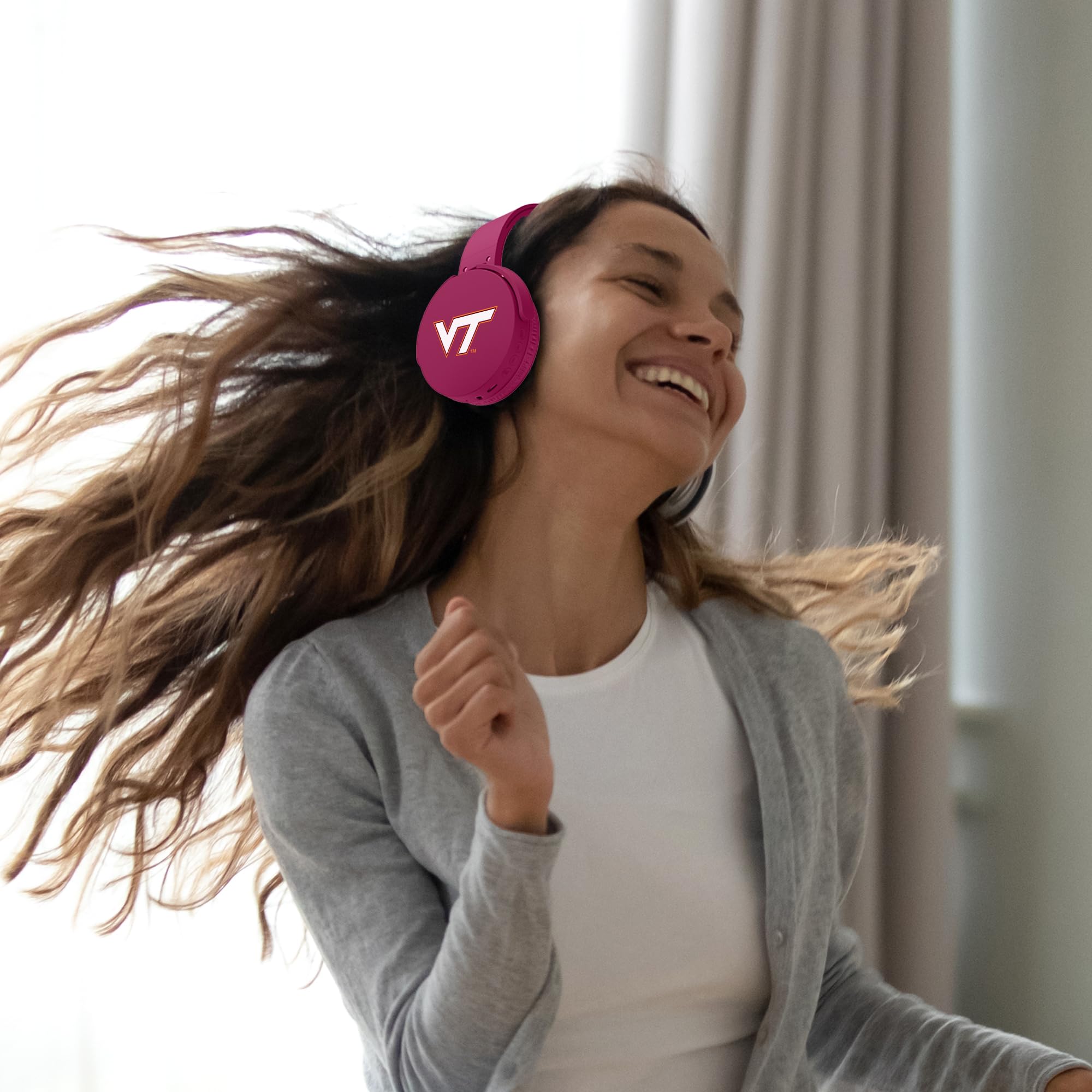 SOAR NCAA Wireless Bluetooth Headphones - Noise Cancelling, 40H Playtime, Lightweight Over-Ear Headset for Sports, Gaming & Travel