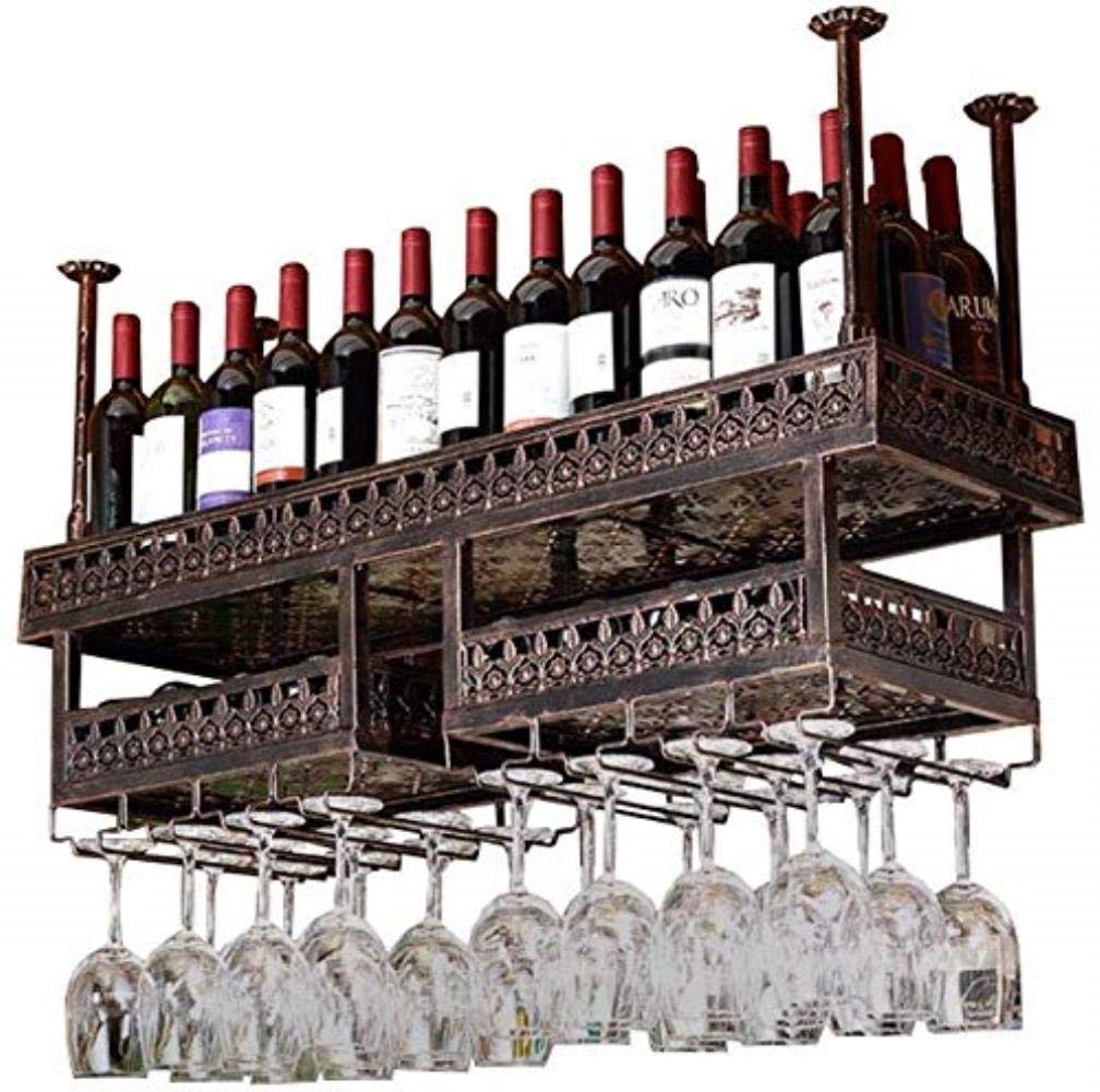 Modern Wall-Mounted Wine Glass Rack - Bronze Floating Bar Shelf for Kitchen, Restaurant & Home Decor (120x32cm) | Space-Saving Storage for Stemware, Cups & Tableware | Perfect for Entertaining & Displaying Glassware Collections