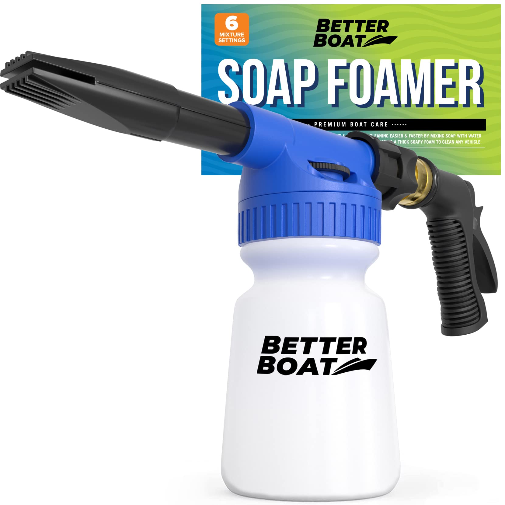 Premium Foam Cannon for Car Wash & Boat Cleaning - High Pressure Foam Sprayer with Adjustable Nozzle, Detailing Foam Gun for Auto, RV, Motorcycle - Perfect for Home & Professional Use, Garden Hose Compatible