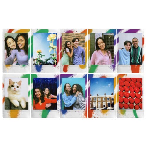 FUJIFILM INSTAX MINI Spray Art Instant Film (10 Exposures) - Colorful Instant Photos for Parties, Travel & Creative Scrapbooking