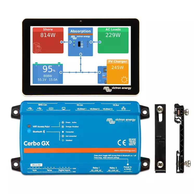 Victron Cerbo GX MK2, GX and S GX - Smart Energy Monitoring System for Solar & Marine Applications | Remote Monitoring & Control Device for Off-Grid Power Systems