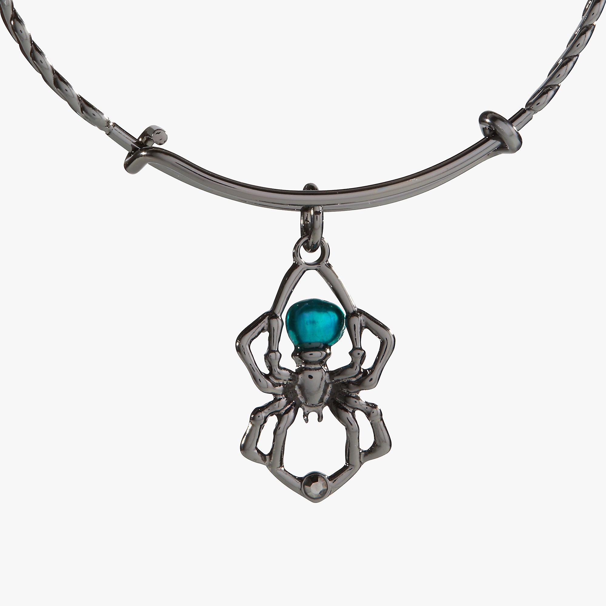 Spooky Halloween Spider Bangle Bracelet - Glow in The Dark Jewelry for Women & Girls - Perfect for Halloween Parties, Cosplay & Costume Accessories