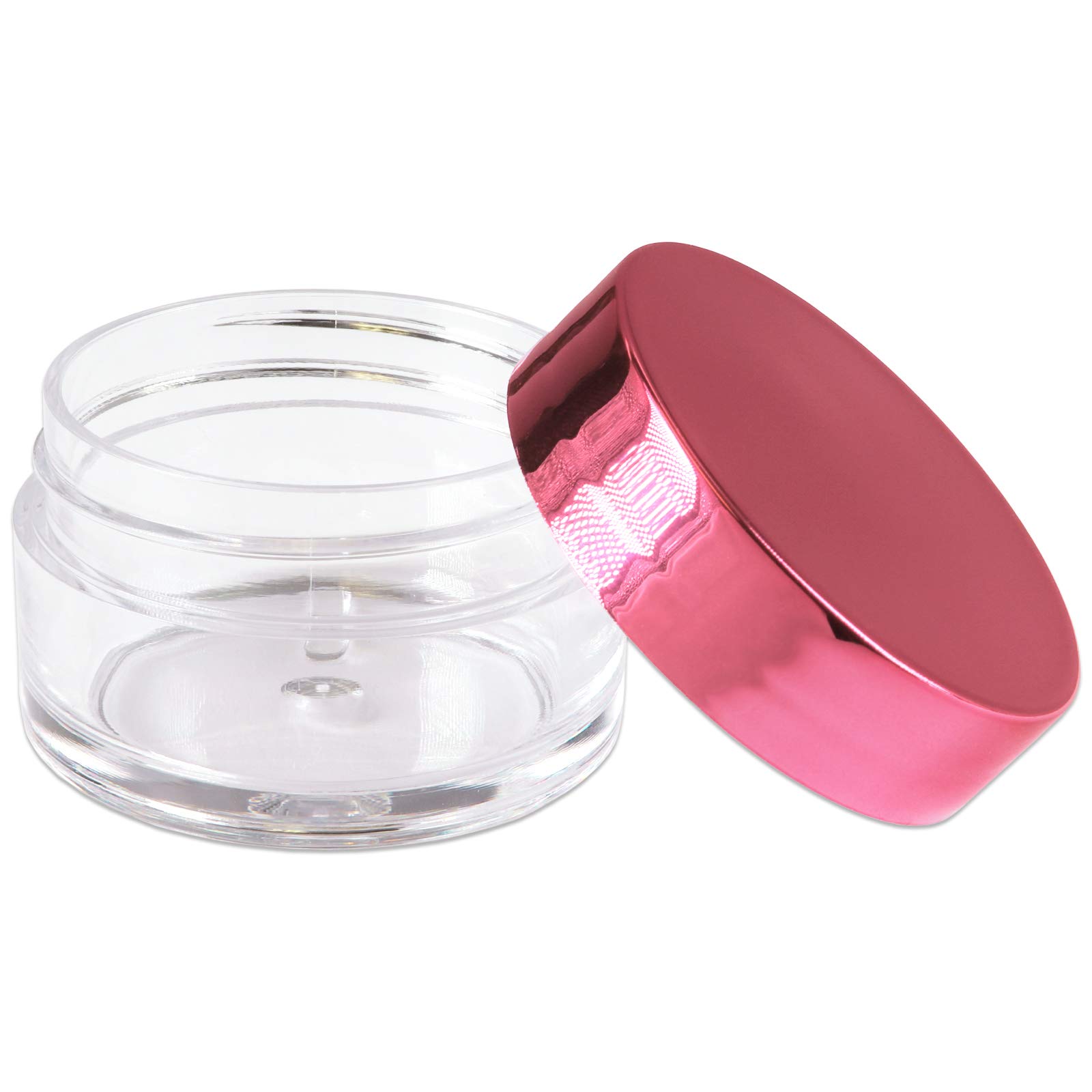 Beauticom 20g/20ml Clear Acrylic Round Jars with Lids - Lip Balm Containers, Cream Jars, Makeup & Cosmetic Storage, Sample Jars, Ointment Containers (936 Jars/Case, Metallic Rose Gold) - Perfect for DIY Beauty Products, Travel Size Cosmetics & Small Batch Creations