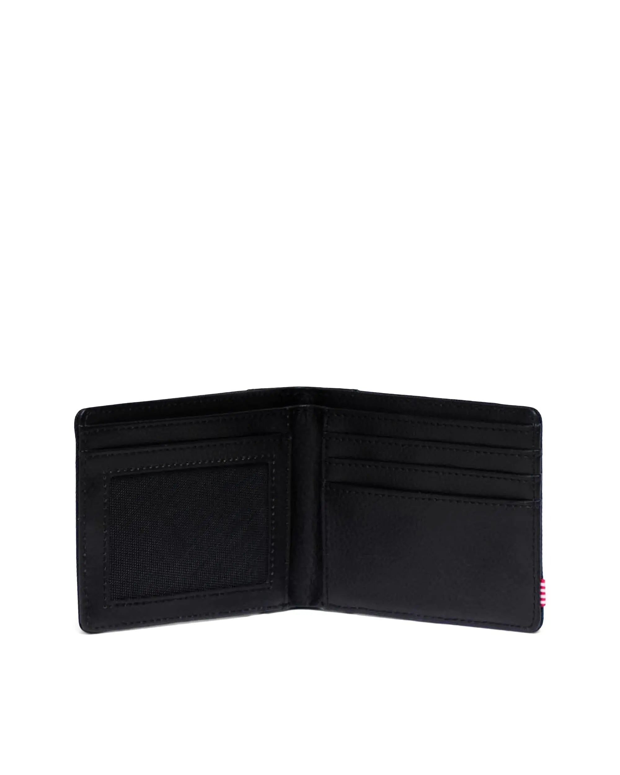 Herschel Hank Wallet - Slim RFID Blocking Leather Wallet for Men - Black Tonal - Perfect for Everyday Carry, Travel & Minimalist Lifestyle
