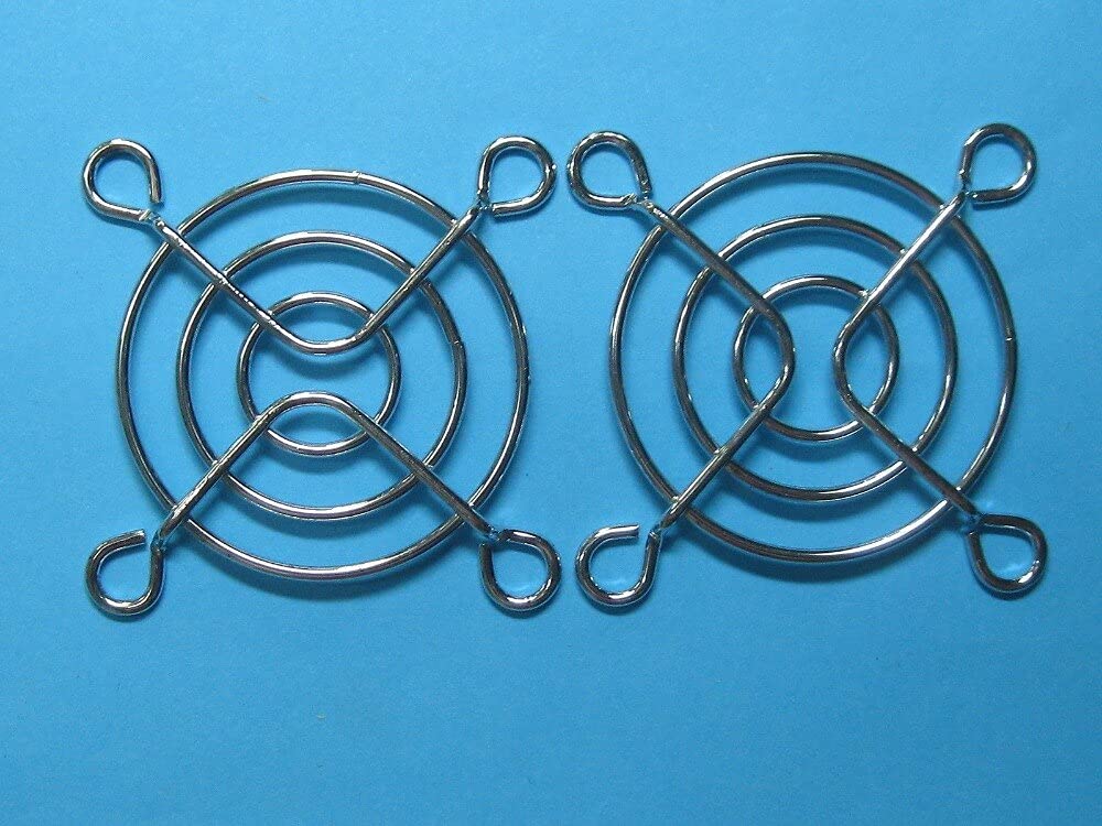 8 Pcs 50mm x 50mm DC Fan Grill Protector - Silver Finger Guard Replacement Part for M.C - Perfect for PC Cooling, Electronics, and DIY Projects