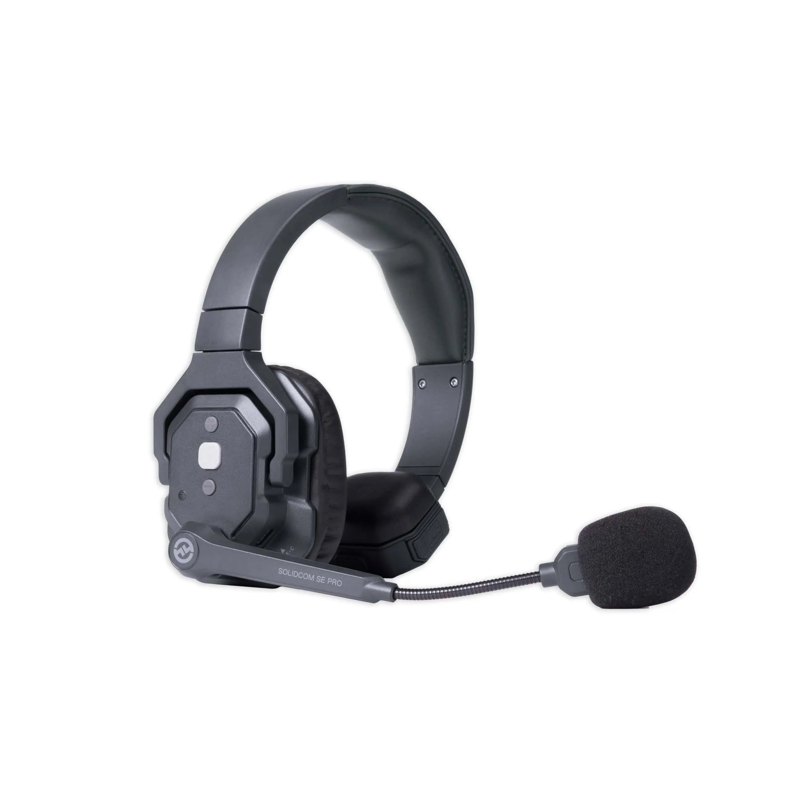 Hollyland Solidcom SE Pro 4S 4-Person Noise Cancelling Headset Intercom System - Single Ear Communication Headset (Model 5601Pro 4S) for Construction, Event Crew & Motorcycle Riding Teams