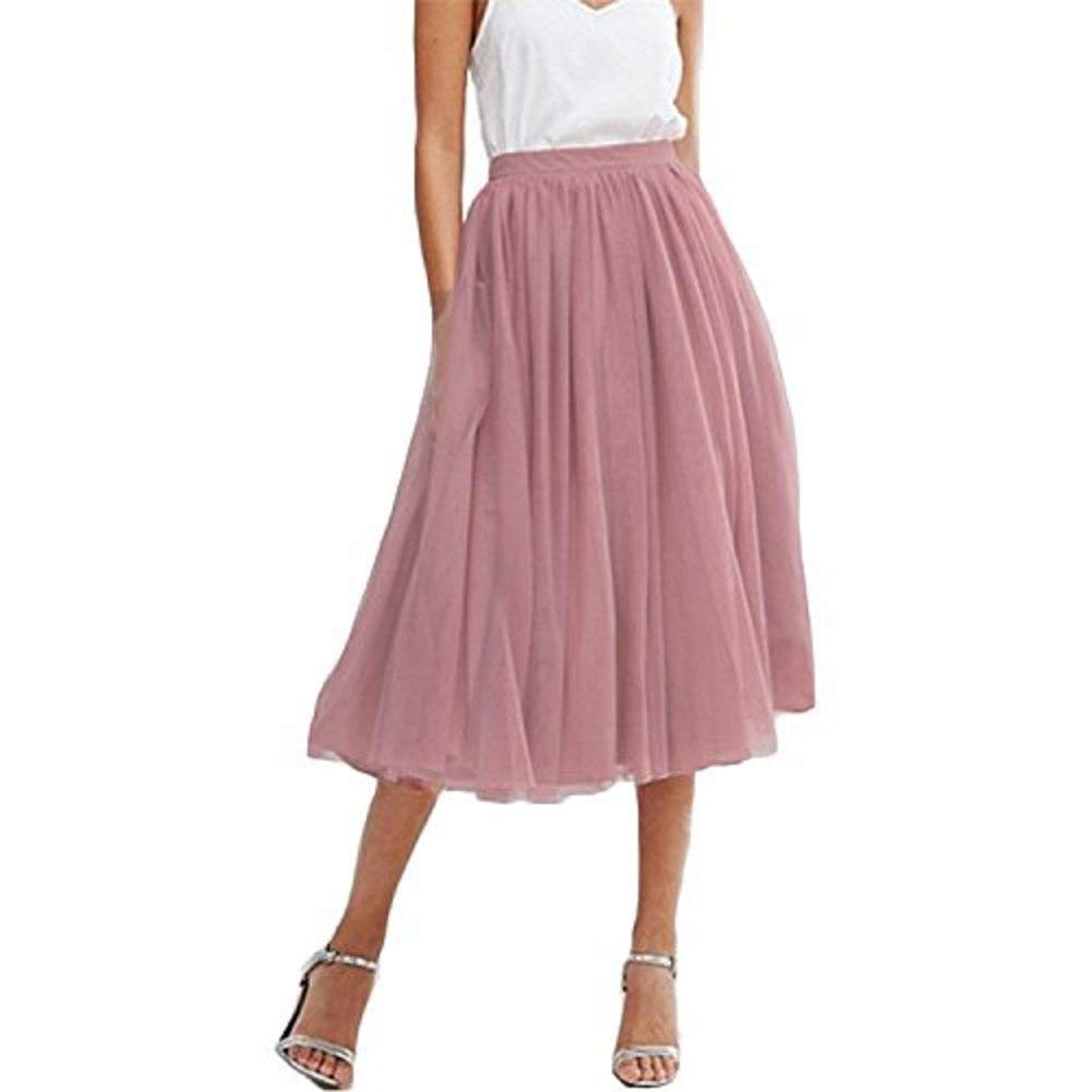 EllieHouse Women's High Waist Tulle Midi Skirt for Prom, Party, Wedding - Fluffy Layered Tutu Skirt with Elastic Waistband | Perfect for Dances, Photo Shoots & Special Occasions