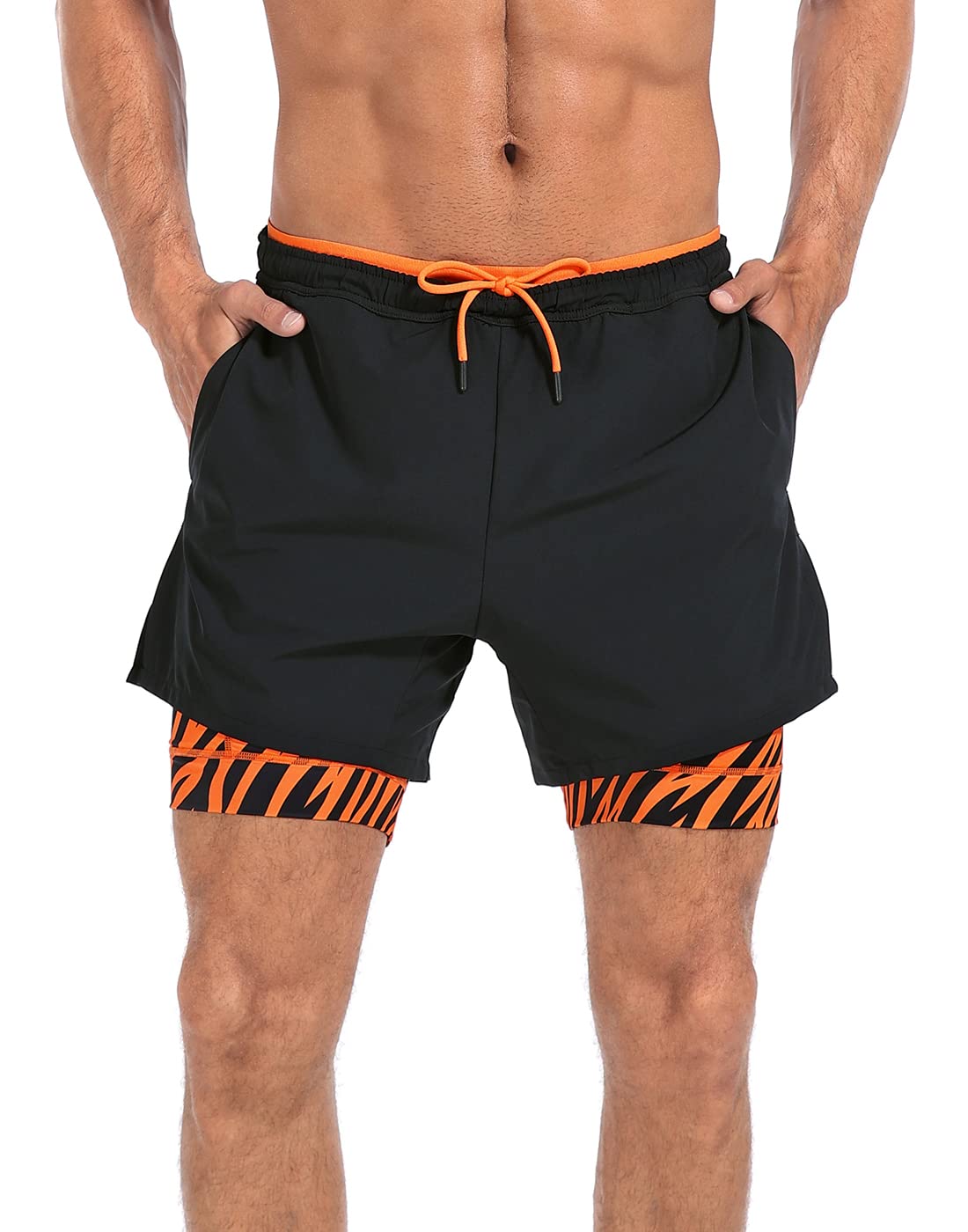 LRD Men's 5 Inch Inseam Athletic Gym Workout Shorts with Compression Liner - Perfect for Running, Training & Basketball | Moisture-Wicking & Breathable