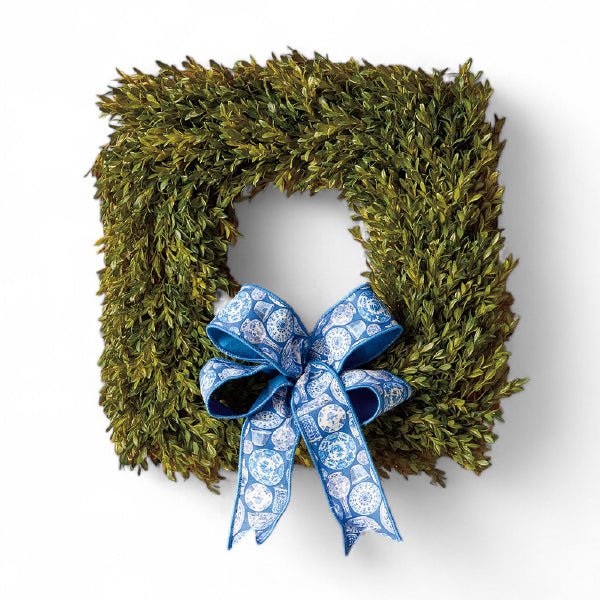 Premium Artificial Boxwood Wreath - 24 Inch Round Greenery Decor for Front Door, Wall, Wedding & Holiday Decoration - Indoor/Outdoor Use