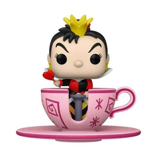 Disney 50th Anniversary Queen of Hearts Mad Tea Party Attraction Exclusive Collectible Figurine #1107 - Perfect for Disney Parks Fans, Collectors & Home Decor