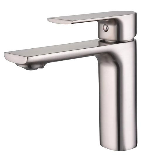 TIMELYSS Single Hole Bathroom Vanity Faucet - Modern Matte Black Waterfall Bathroom Sink Faucet with Lever Handle for Bathroom, Powder Room & Guest Bath Installation