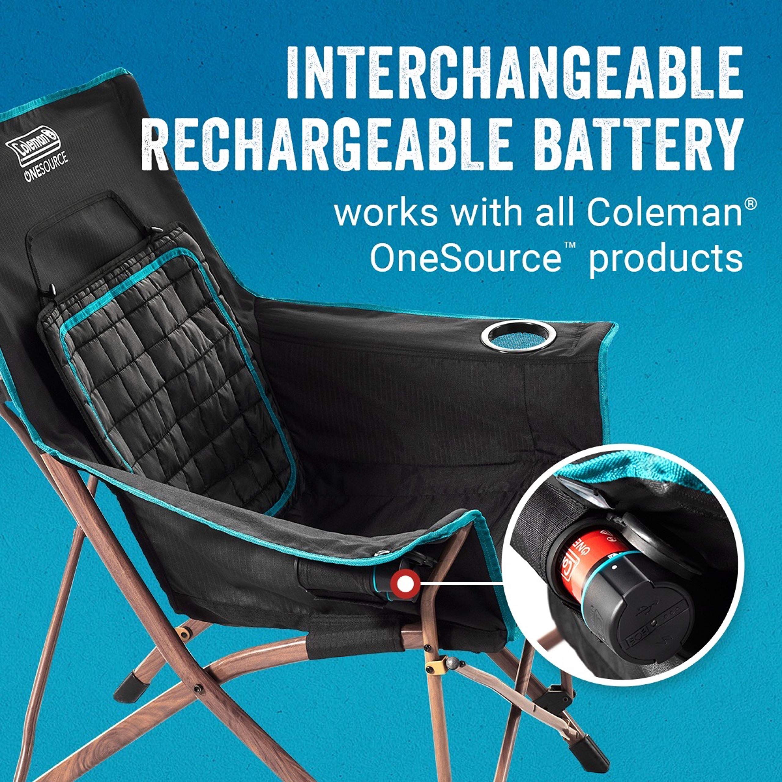 Coleman OneSource Rechargeable Heated Seats - Portable Heated Camping Chair & Stadium Seat Pad for Outdoor Activities, Tailgating, Camping in Cold Weather | Perfect for Football Games, Hunting Trips & Winter Picnics