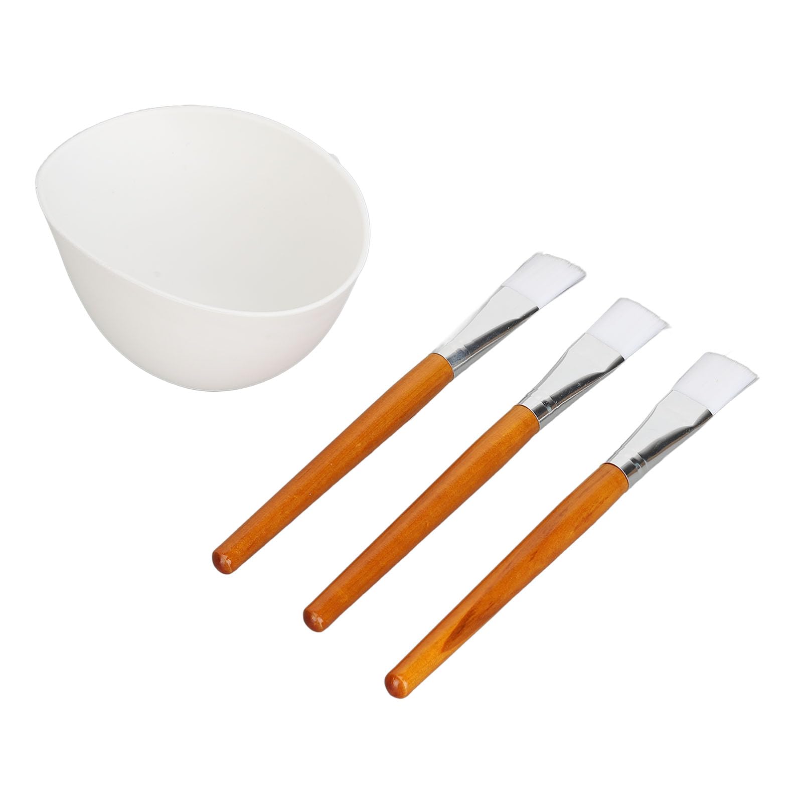 Reusable Silicone Face Mixing Bowl Set with Wooden Brush - Multifunctional Facial Mask Applicator Kit for Essential Oils & Skincare - Perfect for DIY Spa, Beauty Treatments & At-Home Facial Care