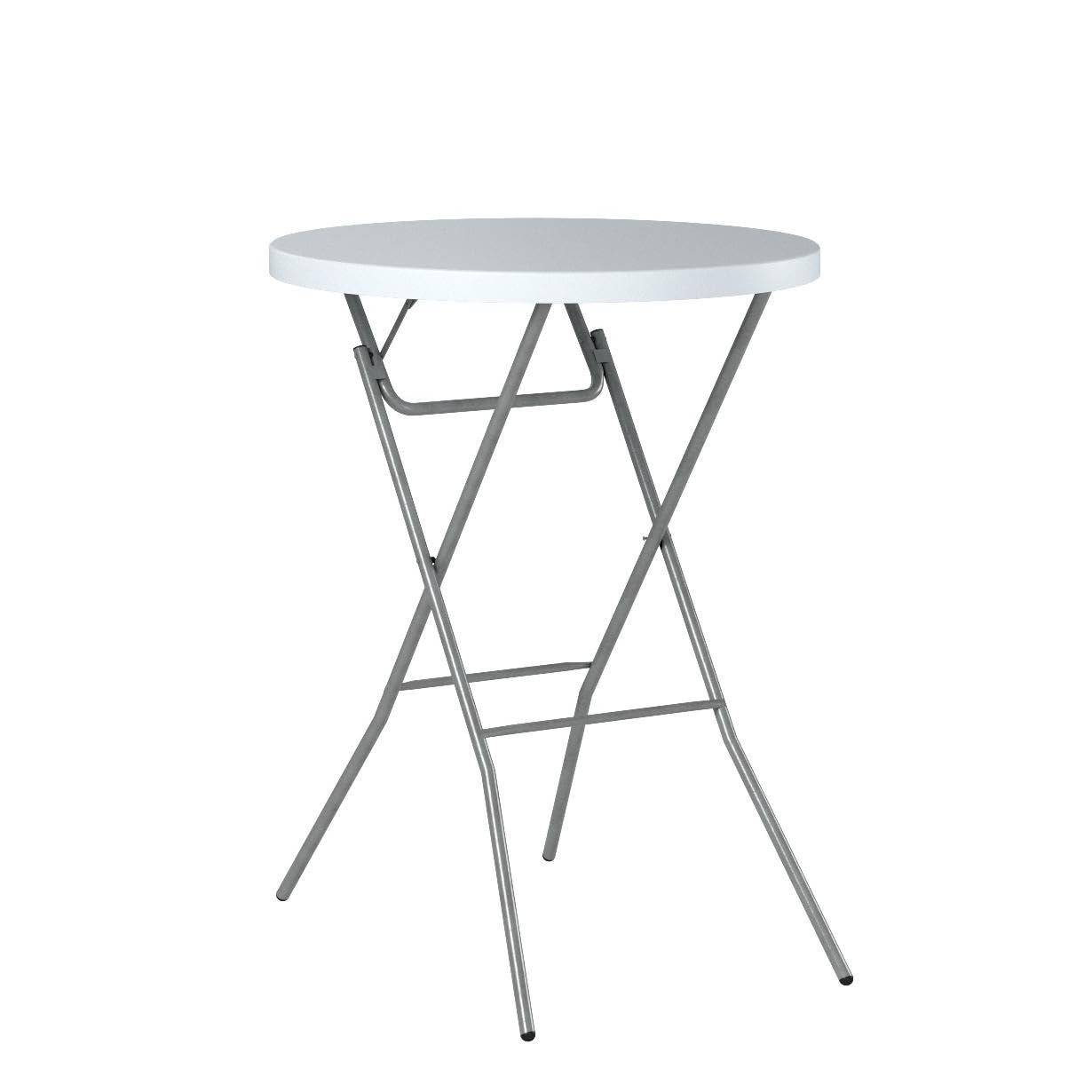 Best Choice Products 32in Round Folding Table - Heavy Duty Metal Frame, Locking Legs, 330lb Capacity - White for Indoor & Outdoor Use - Perfect for Patio, Backyard, Dining Room, Parties, and Events