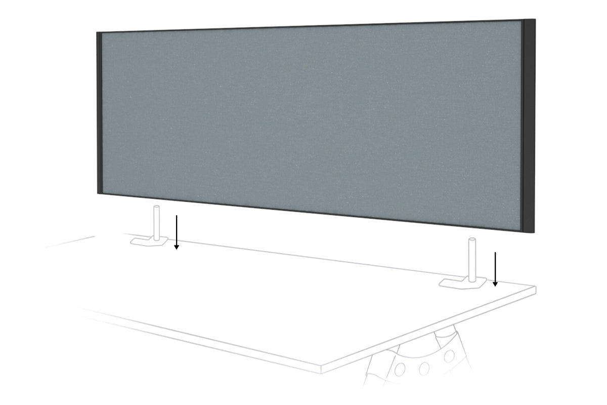 Desk Mounted Privacy Screen - 1400W x 500H - Office & Home Workspace Partition for Computer Monitor Privacy Protection