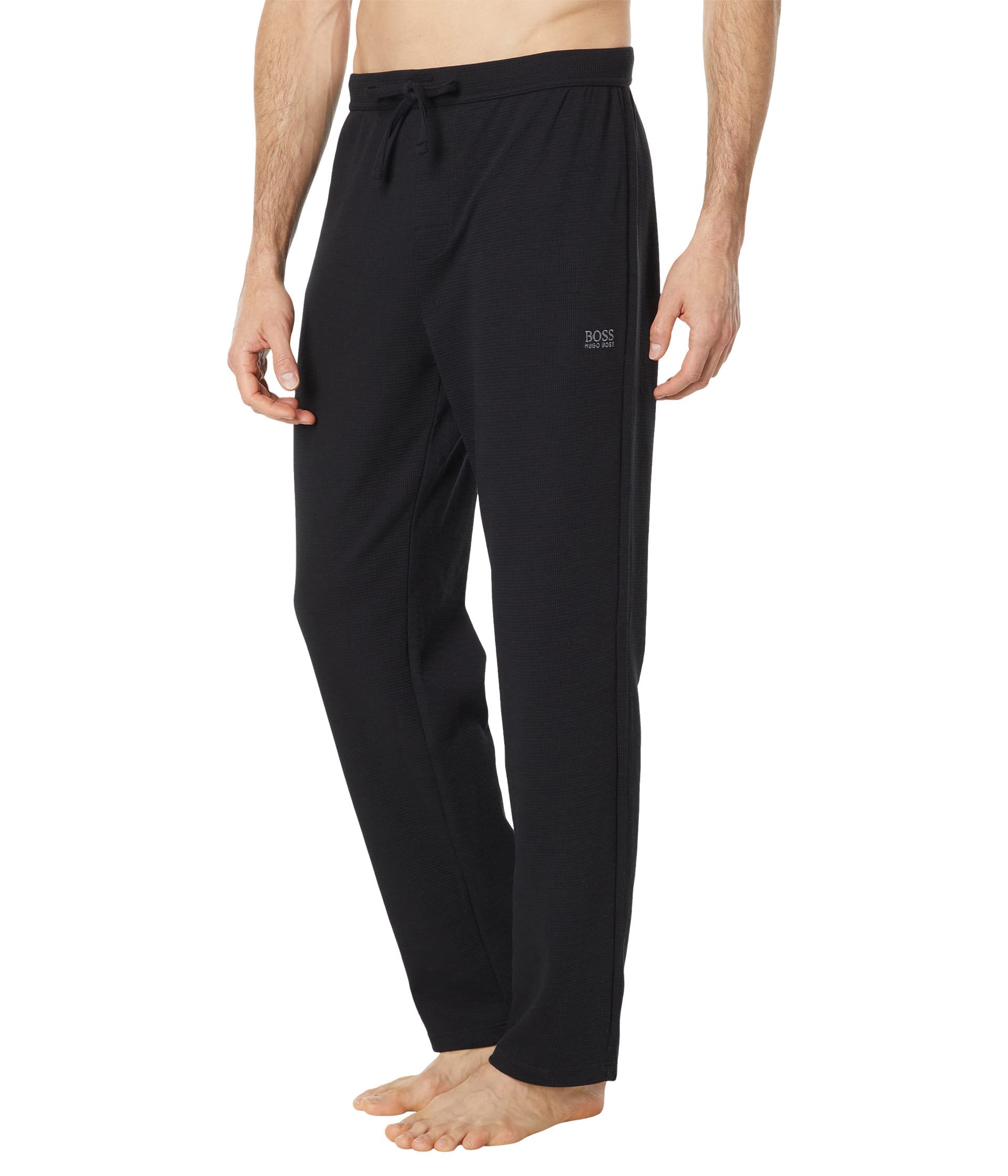 Hugo Boss Men's Waffle Cotton Blend Pants - Comfortable Casual & Lounge Wear for Home, Office & Travel
