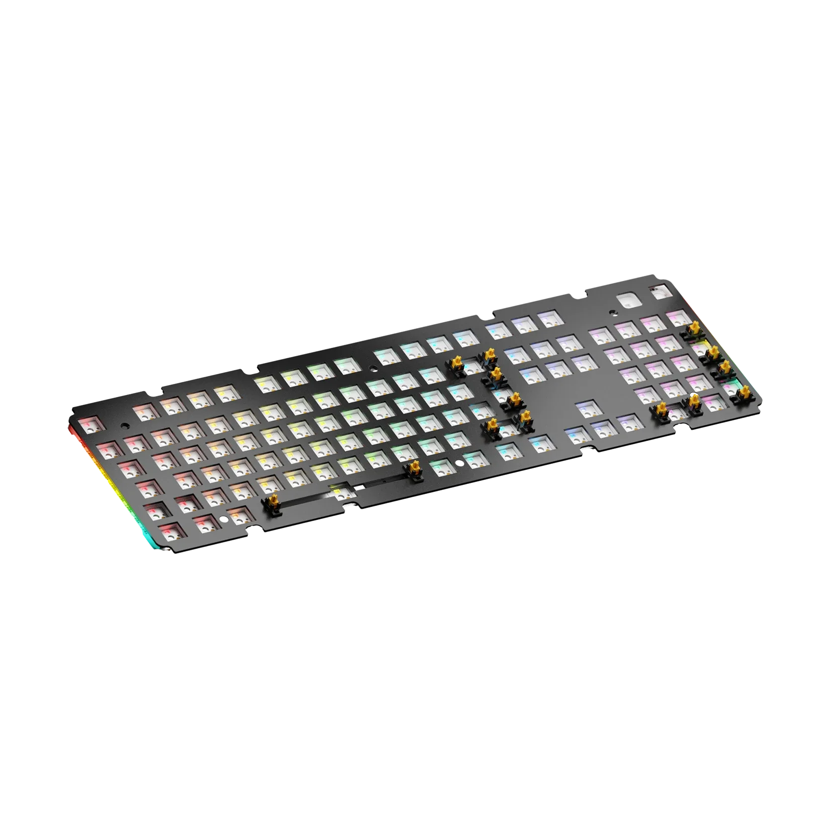 GMMK 3 Mechanical Keyboard Switch Plate - 100% Aluminum Black ISO Layout for Custom Gaming & Typing - Perfect for PC Builds, Keyboard Modding & Esports Enthusiasts