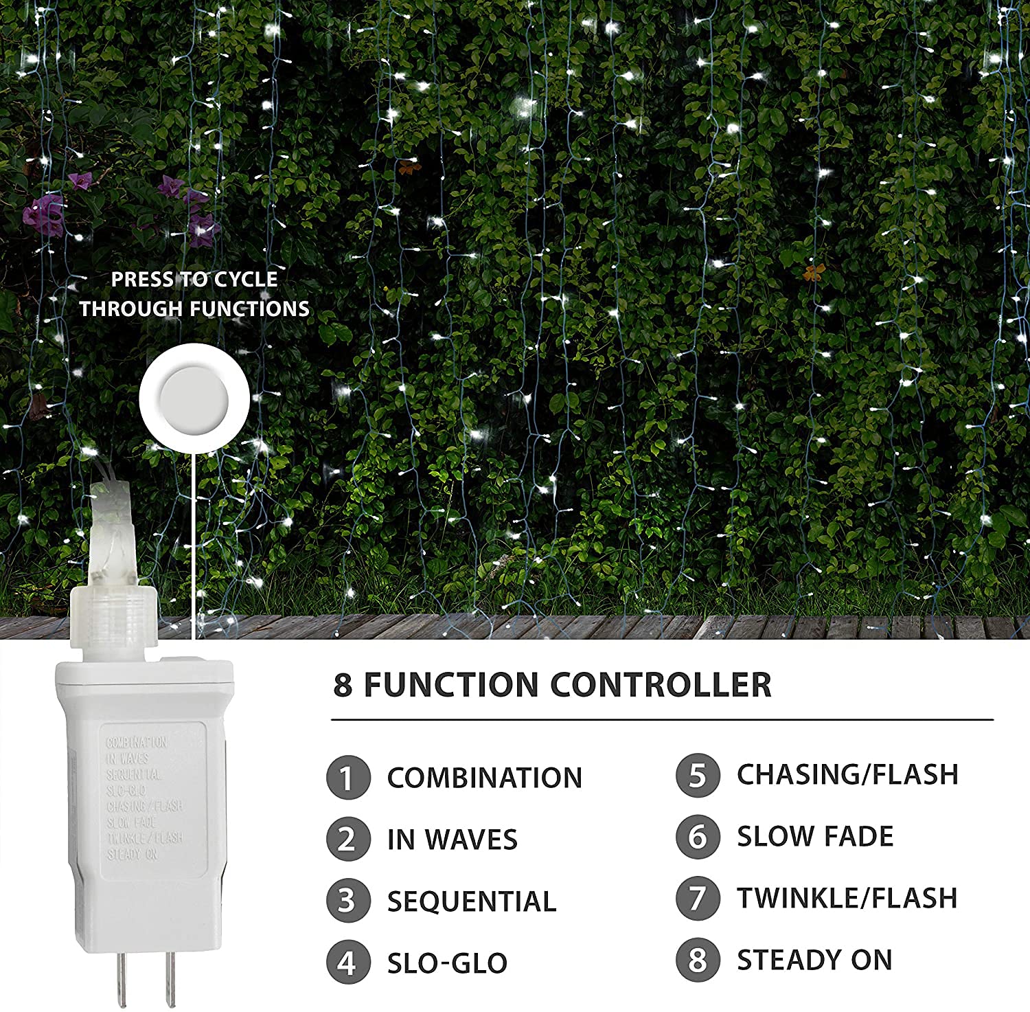 PRODUCTWORKS White 19890 Brilliant Mini LED 150 Lights - Perfect for Christmas Trees, Home Decor, and Party Lighting
