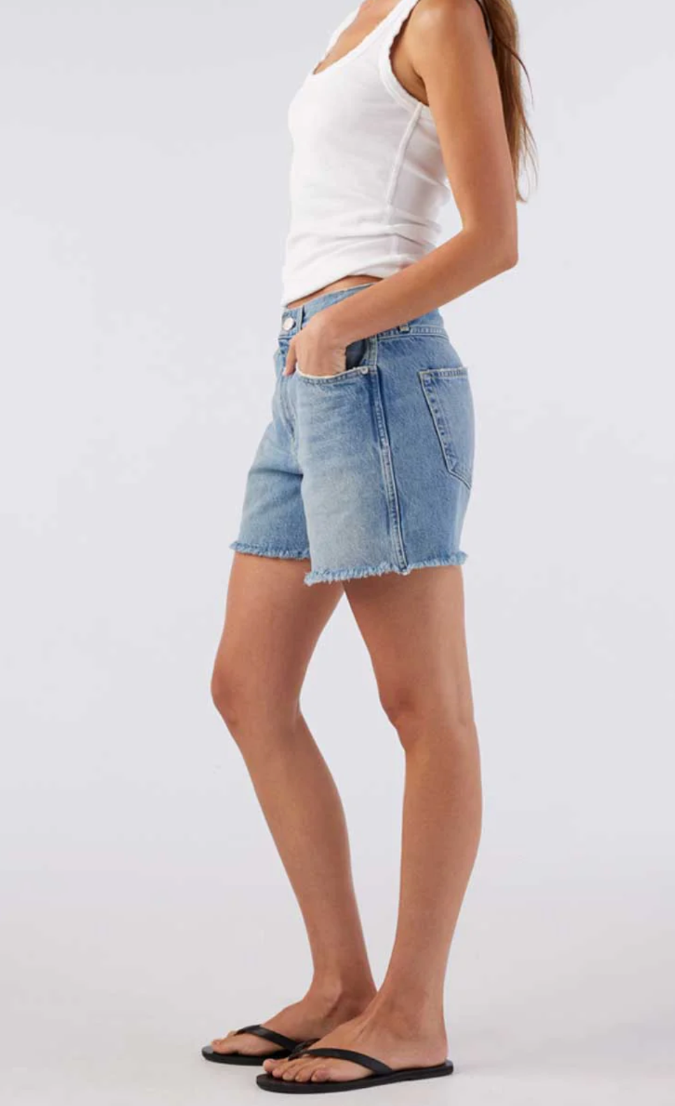 Amo Billie Short - Women's High Waisted Denim Shorts for Summer | Casual & Comfortable | Perfect for Beach, Travel & Everyday Wear
