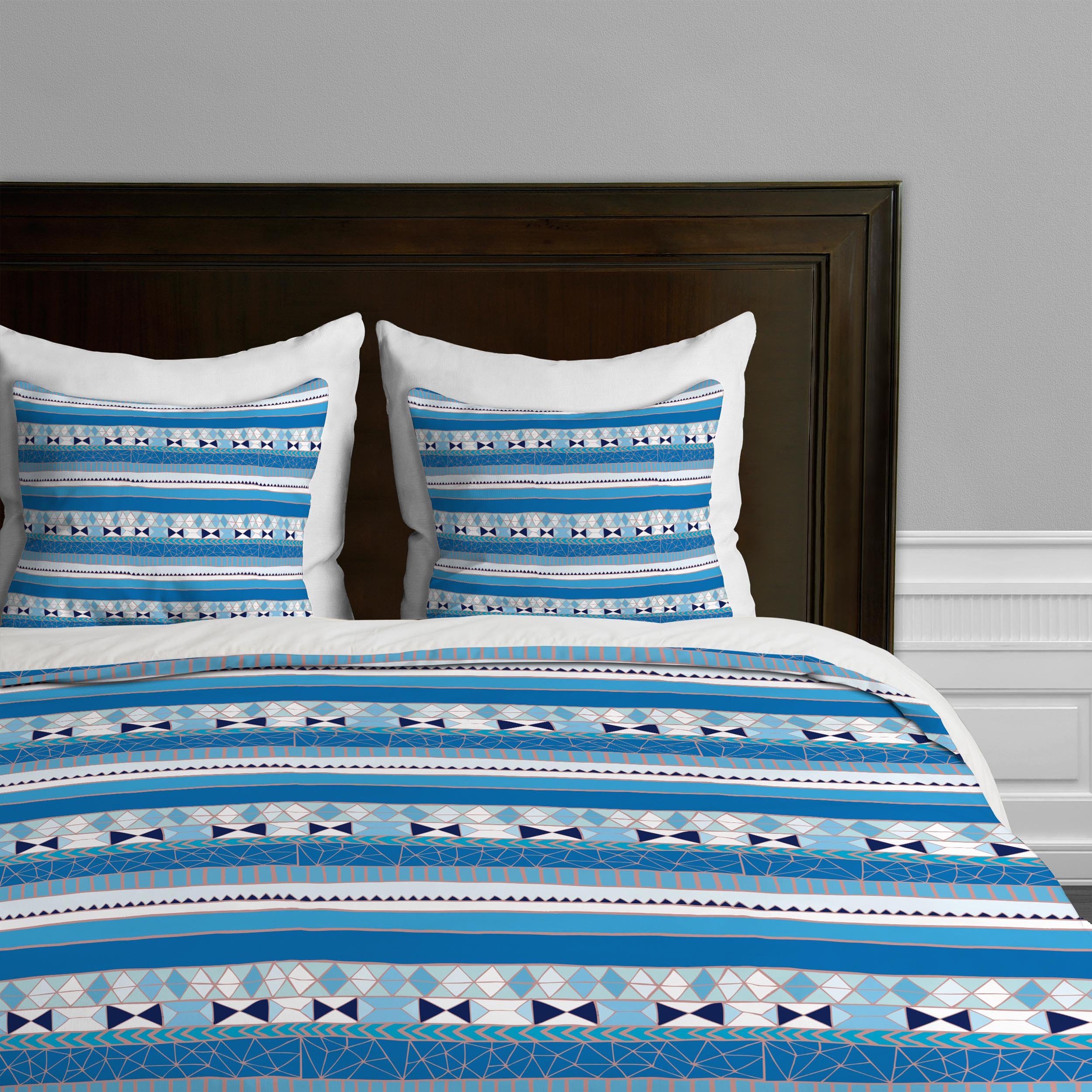 Geronimo Studio Blue Navajo Duvet Cover Set - Twin/Twin XL Size - Southwestern Bohemian Bedding for Teens & Adults - Perfect for Boho Chic Bedroom Decor