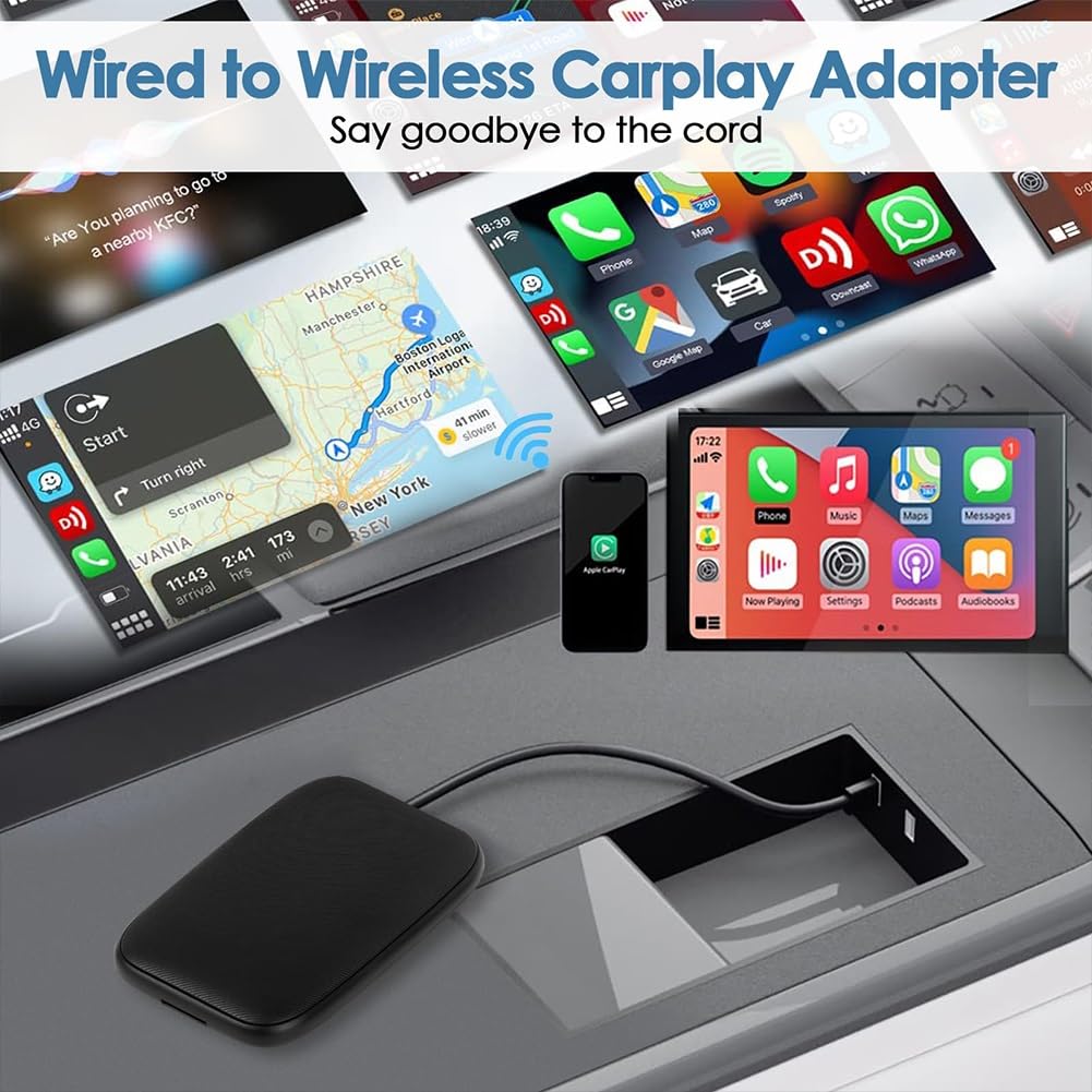 DRIVEPLEX PRO Wireless CarPlay Adapter for iPhone & Android - 2+8GB AI Box with Netflix, YouTube & Gmail Support | Seamless Wireless CarPlay & Android Auto Connectivity | Perfect for Commuting, Road Trips & In-Car Entertainment