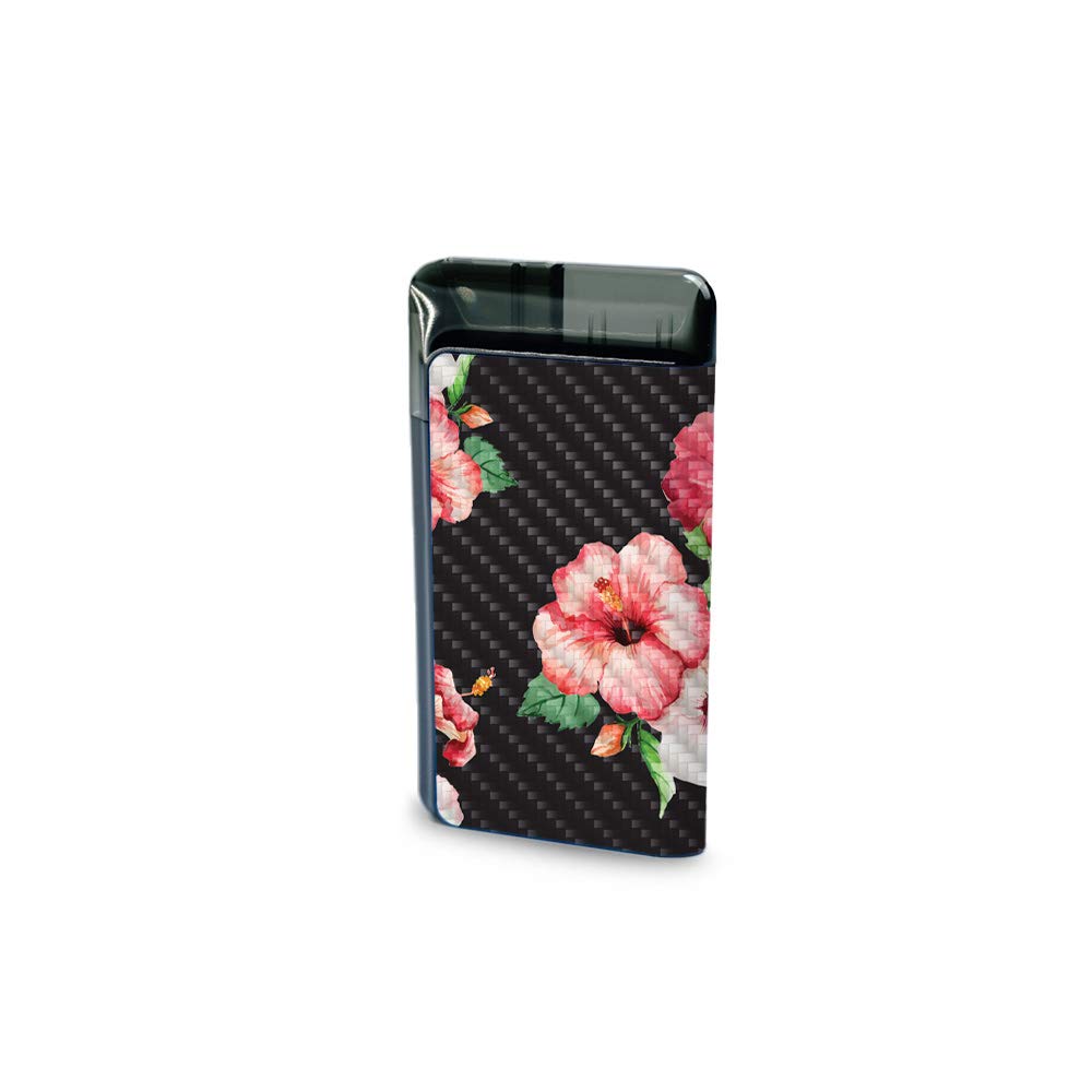 MightySkins Carbon Fiber Skin for Suorin Air Plus - Hibiscus | Protective & Durable Textured Vinyl Wrap | Easy to Apply & Remove | USA Made | Perfect for Vape Protection & Style Customization