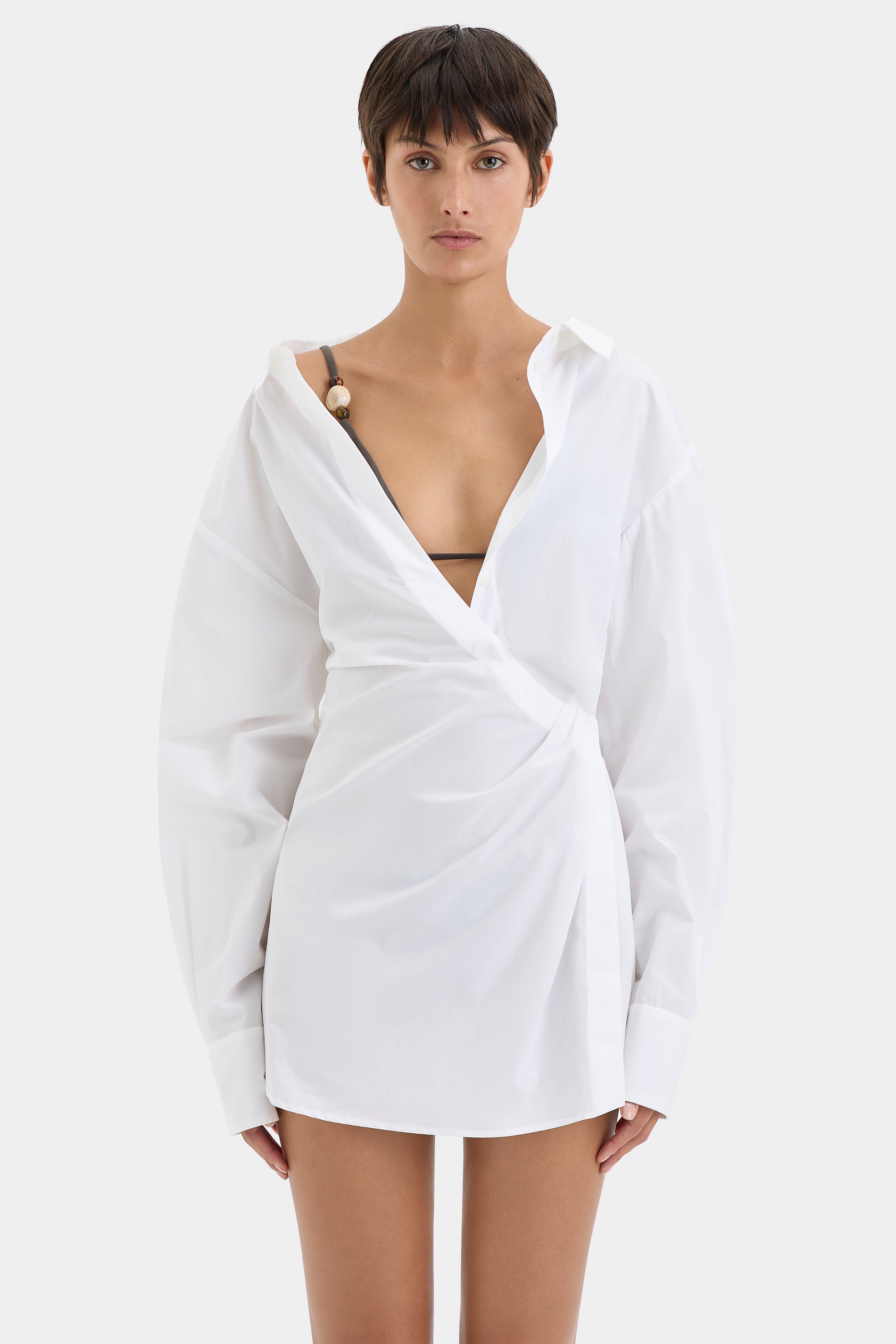 Zaria Women's Casual Shirt Dress - Long Sleeve Button Down Tunic Top with Pockets | Perfect for Office, Travel & Everyday Wear