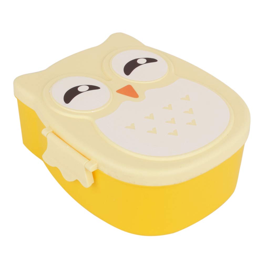 Eco-Friendly Plastic Cartoon Owl Lunch Box for Kids - Bento Box for Toddlers, Portable & Microwave Safe Food Storage Container - Perfect for School, Picnics & Travel