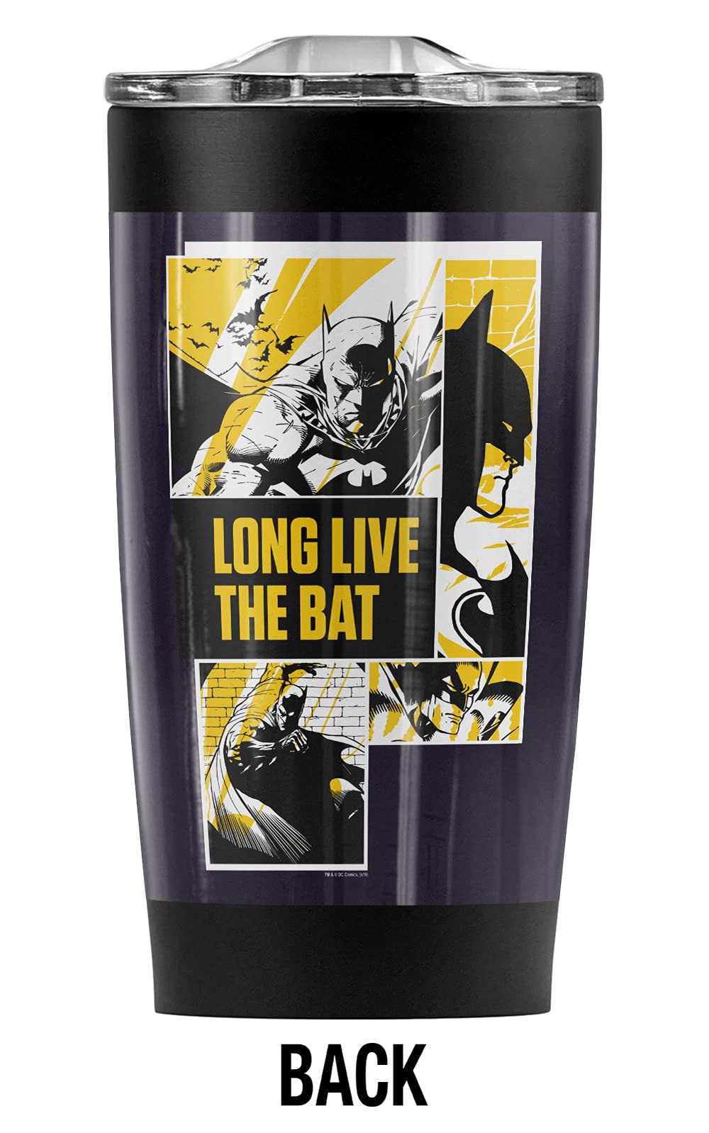 Batman 80th Anniversary Stainless Steel Tumbler 20oz - Vacuum Insulated Coffee Travel Mug with Leakproof Lid | Keeps Hot & Cold Beverages Perfect Temperature | Great for Office, Gym, Commuting & Outdoor Adventures