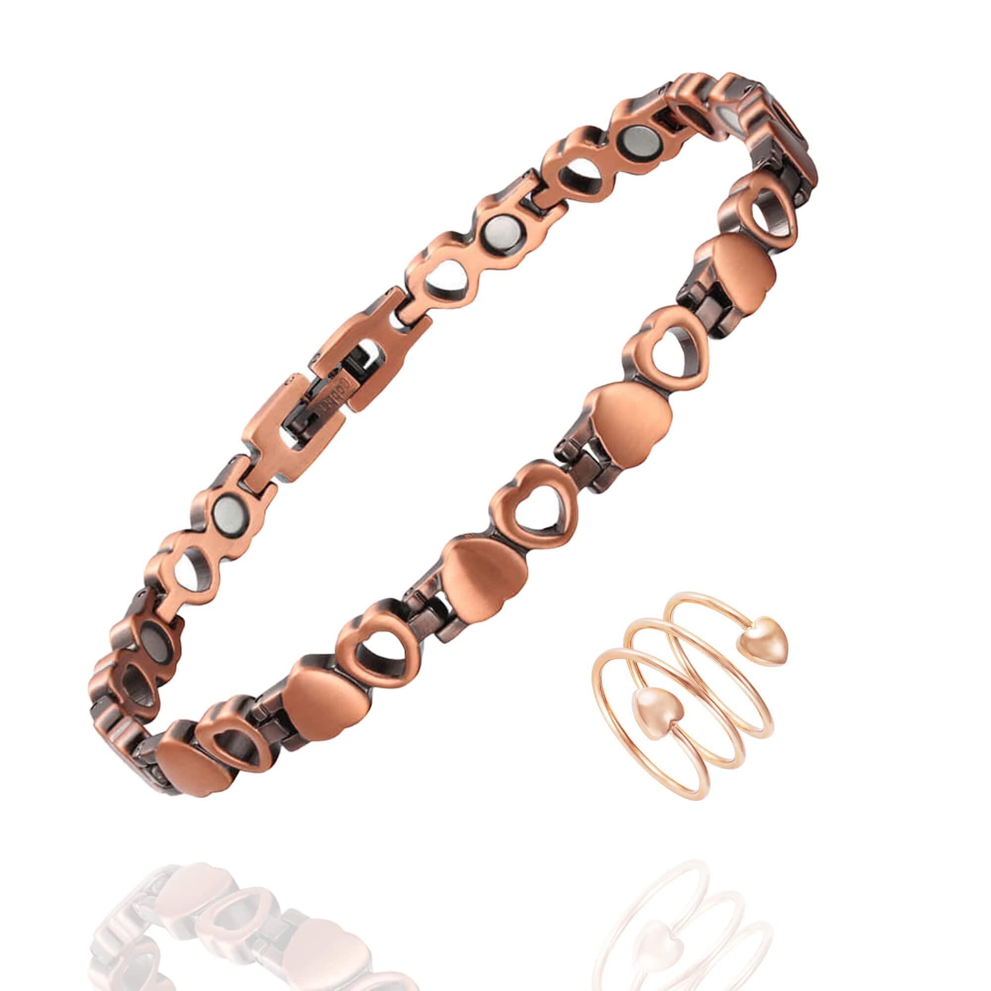 MagVIVACE 99.9% Pure Copper Magnetic Therapy Ankle Bracelet for Women - Arthritis & Joint Pain Relief, Lymphatic Detox Anklet for Circulation & Swelling | Perfect for Yoga, Workouts & Daily Comfort