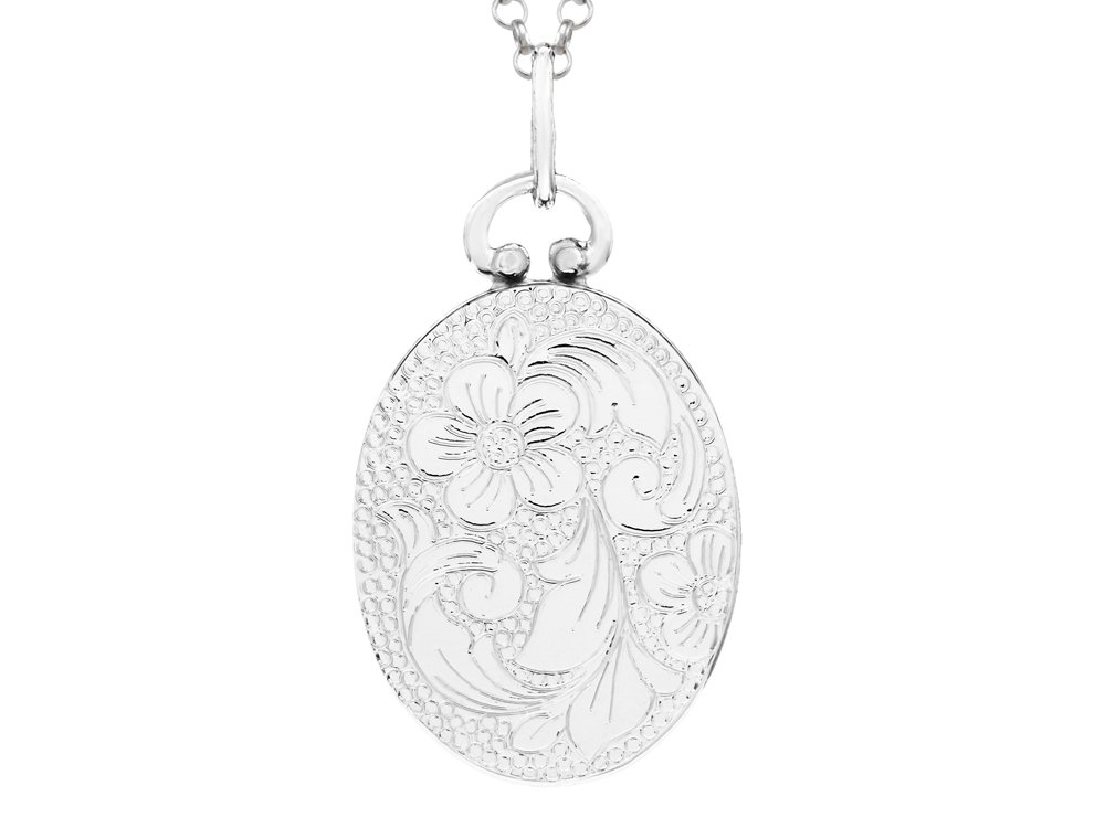 Sterling Silver Oval Picture Charm Pendant Necklace for Women - Personalized Photo Locket Jewelry Gift for Mom, Wife, Girlfriend | Birthday, Anniversary, Valentine's Day Present
