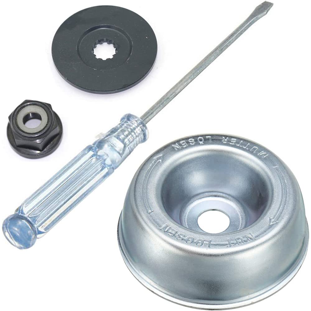 8 Inch Universal Rotary Weed Brush Cutter Trimmer Replacement Head - Compatible with Most Trimmers, Includes Adapter Kit & Weeding Tray - Perfect for Lawn Care, Gardening, and Landscaping Maintenance