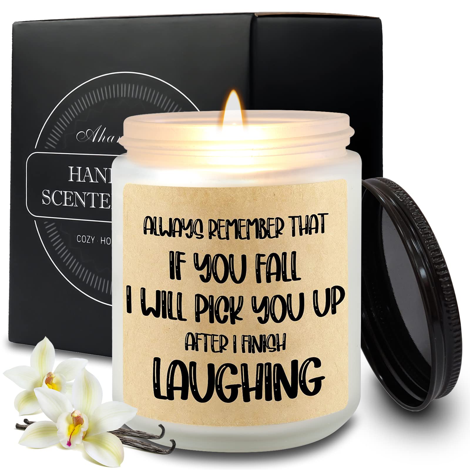 Funny Gag Gifts for Best Friends - Vanilla Scented Humorous Candles for Women, Men, Coworkers | Unique BFF Friendship Gifts for Birthdays, Housewarming & Office Decor
