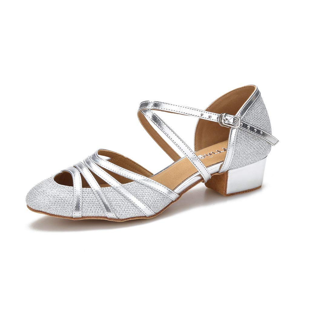 Women's Closed Toe Ballroom Dance Shoes - Latin Salsa Wedding Party Pumps with 2.5in/1.5in Heels (YT08) | Professional Indoor Dancing Footwear for Competitions, Performances & Social Dancing