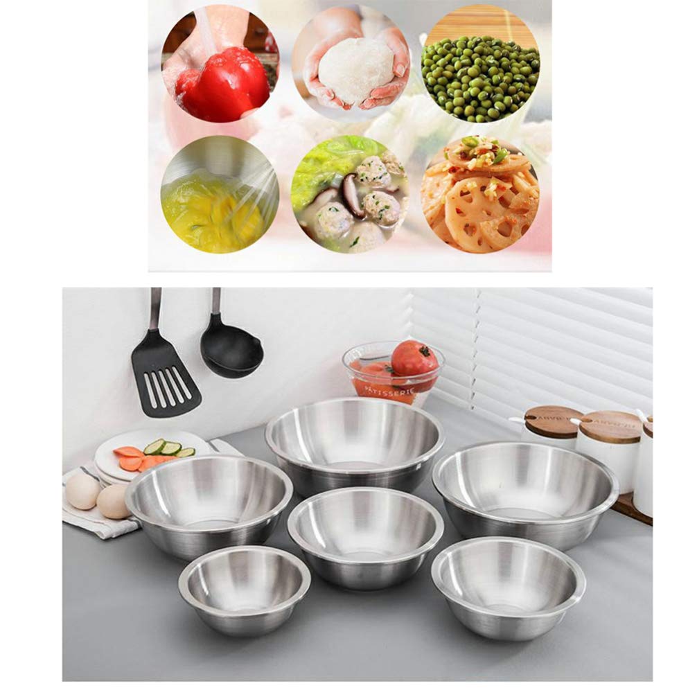 Stainless Steel Soup Pot with Lid - Mixing Bowl Set, Nesting Bowls for Kitchen, Food Storage Containers - Perfect for Cooking, Baking & Meal Prep