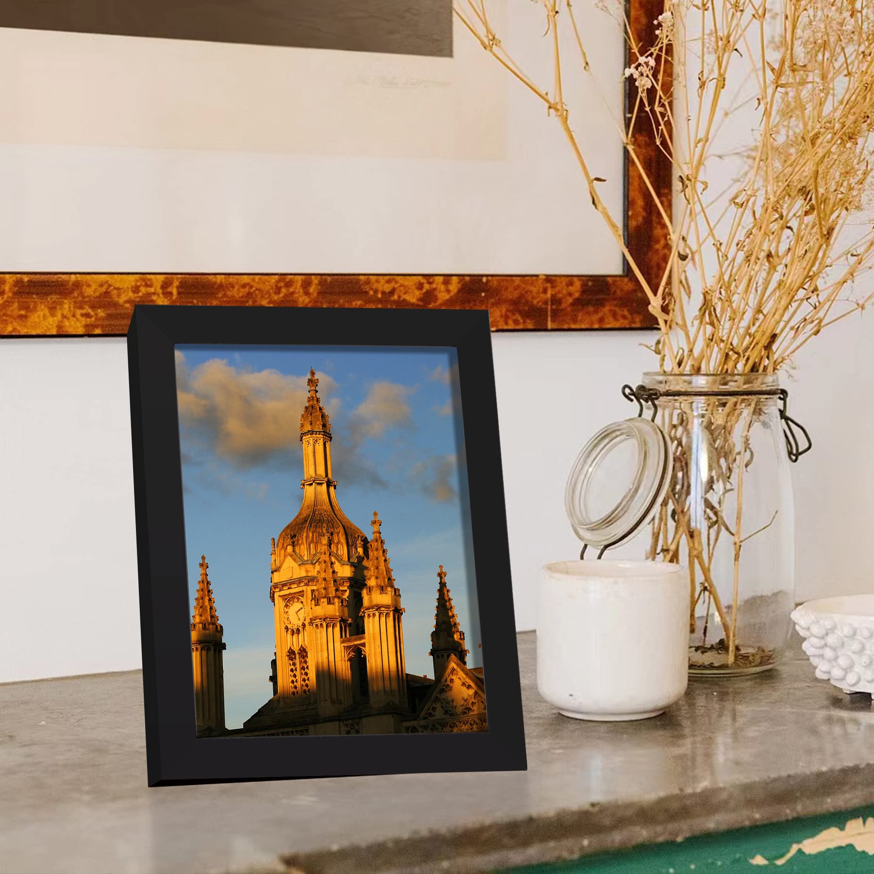 SESEAT Black 8x10 Picture Frame - Wall Mount or Tabletop Display Photo Frame (1 Pack) - Perfect for Home Decor, Office, Wedding Photos & Gift Giving