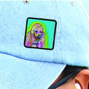 Dean Russo Poodle Art Peel & Stick Decorative Patch - DIY Craft, Scrapbooking, Clothing & Accessory Customization