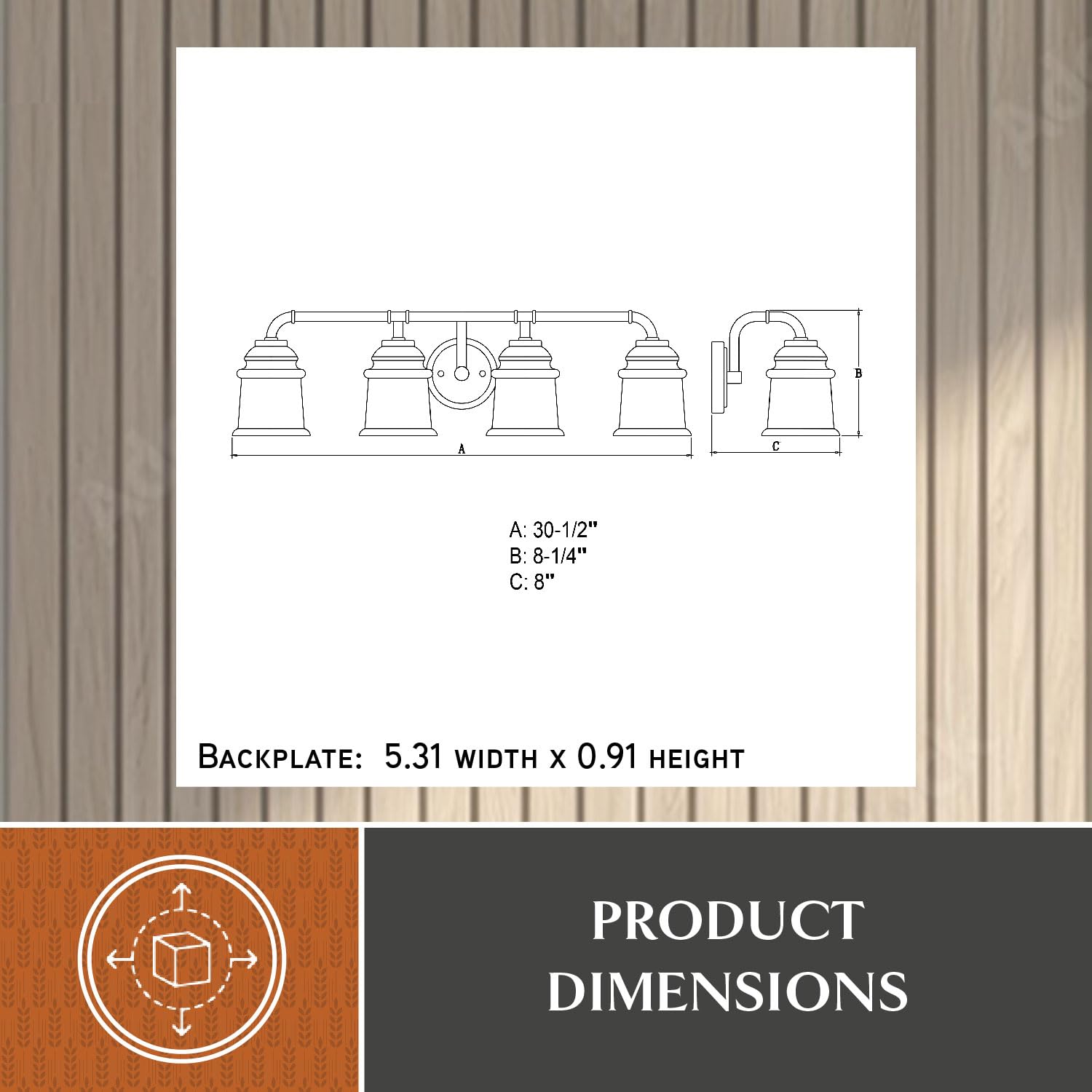 Toledo 4-Light Black Industrial Bathroom Vanity Light Fixture with Clear Glass Shades - Perfect for Modern Farmhouse, Loft, and Vintage Style Bathrooms