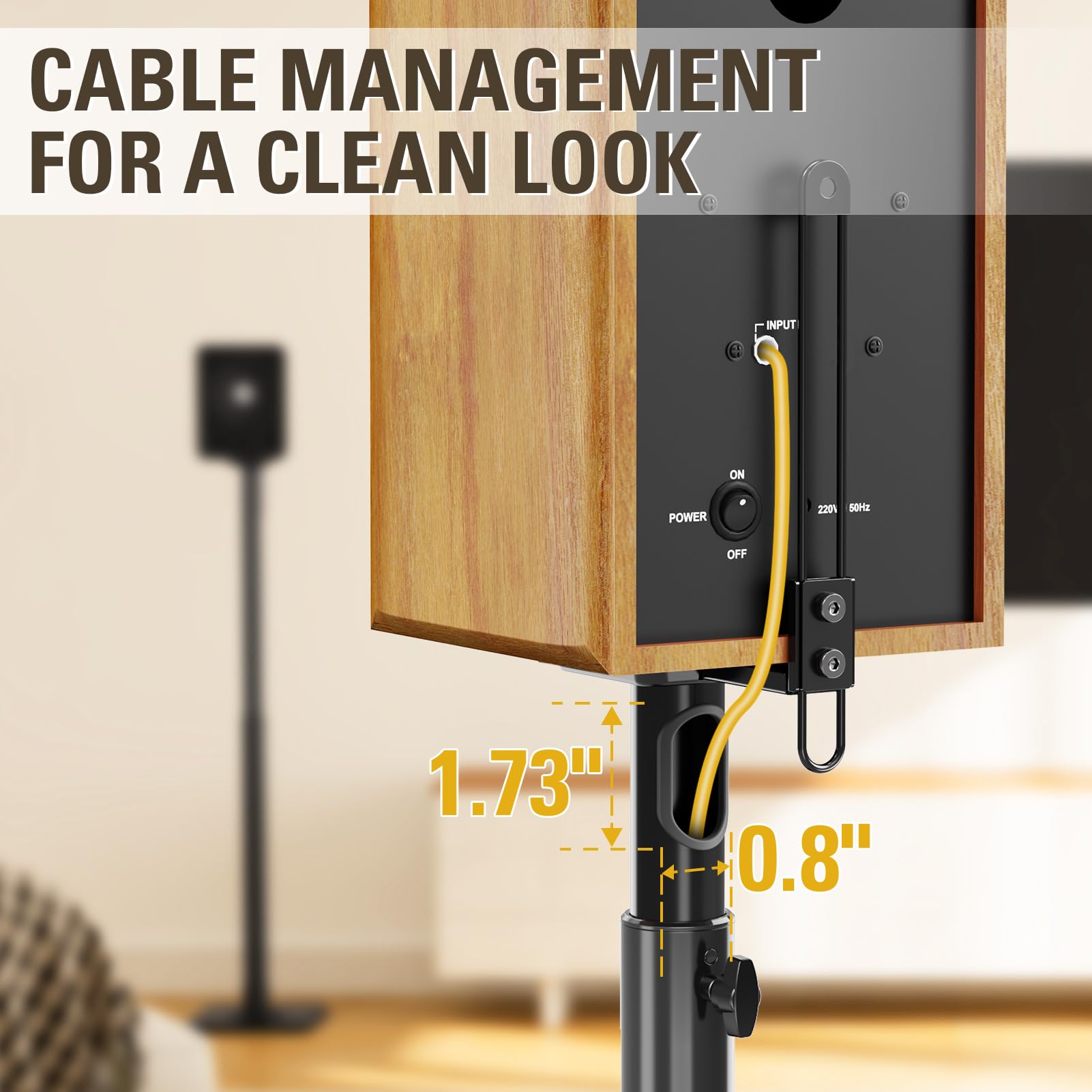 Mounting Dream Universal Speaker Stands - Adjustable Height (33