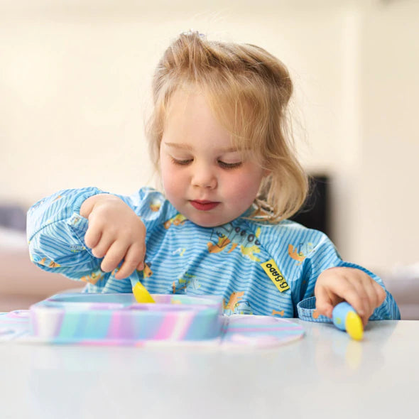 BIBaDO Award-Winning Baby Weaning Coverall Bib - Waterproof & Adjustable for Messy Mealtime - Perfect for Infants & Toddlers Learning to Eat Independently