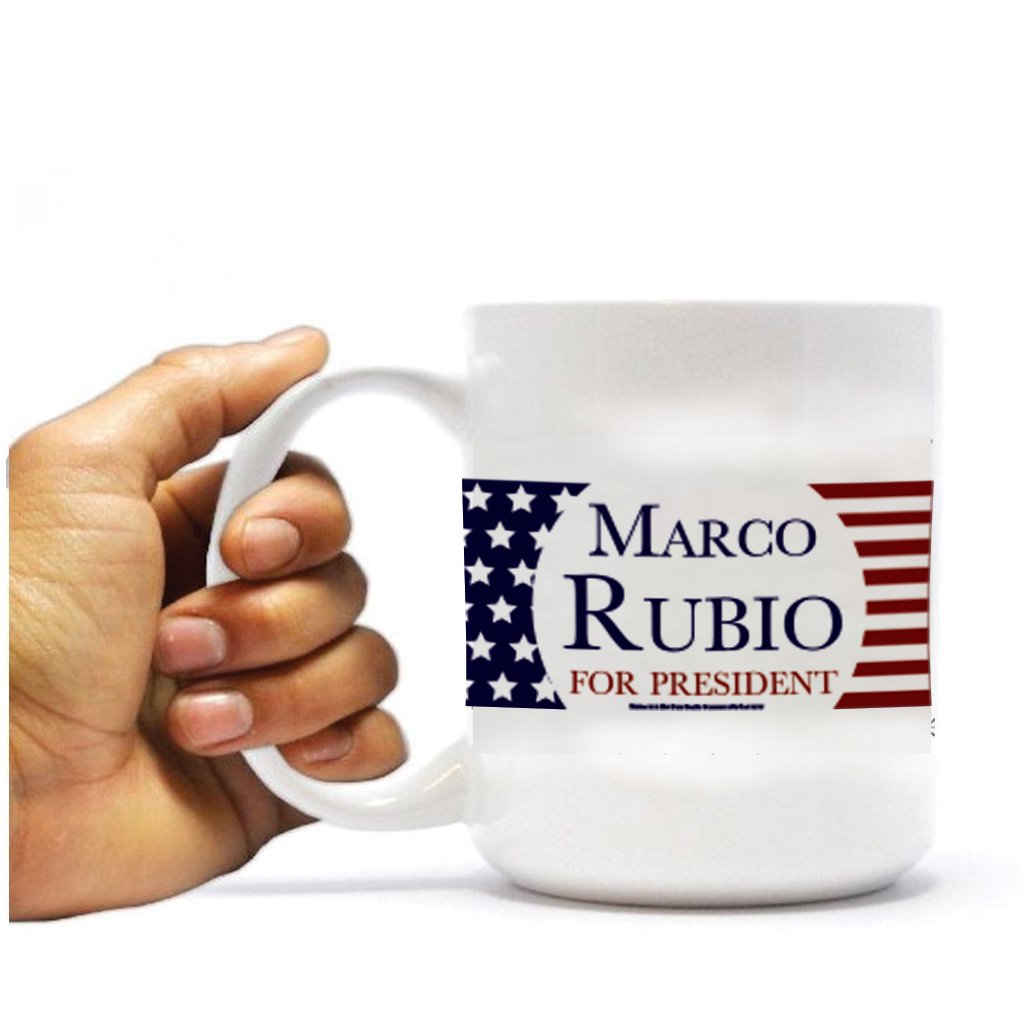 VictoryStore Ceramic Coffee Mug - 15 oz Marco Rubio 2016 Presidential Campaign Mug - Perfect for Tea, Coffee & Office Use