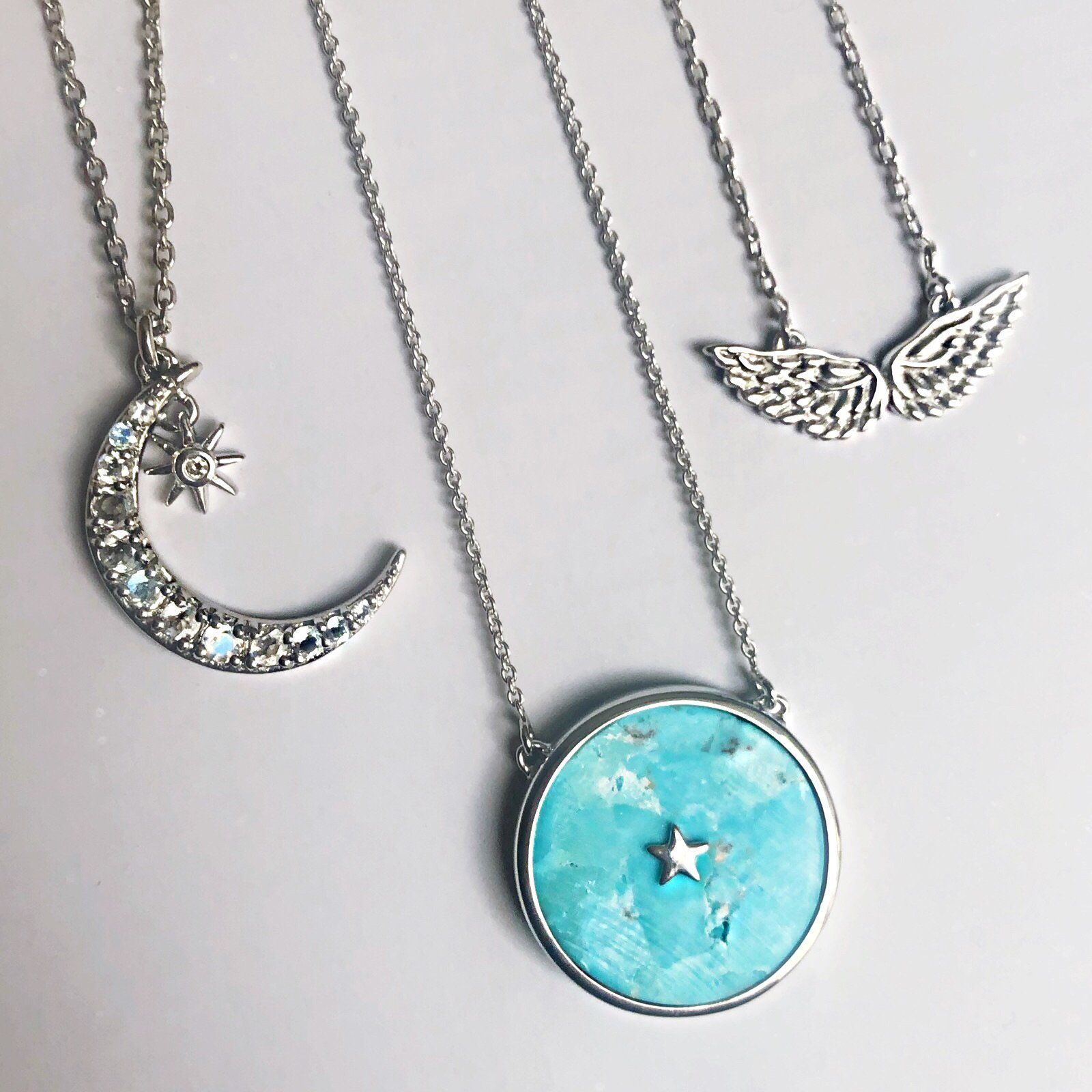 Night Sky Turquoise Necklace – Handmade Sterling Silver Pendant with Natural Gemstone | Perfect for Boho Jewelry, Gifts & Everyday Wear