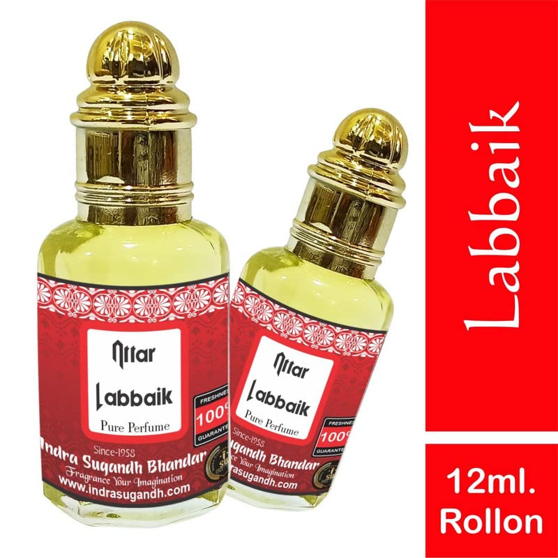 INDRA SUGANDH BHANDAR Attar Perfume for Men & Women | Long Lasting Arabic Fragrance Roll On 12ml | Mild Sweet Scent for Daily Wear, Pooja & Special Occasions