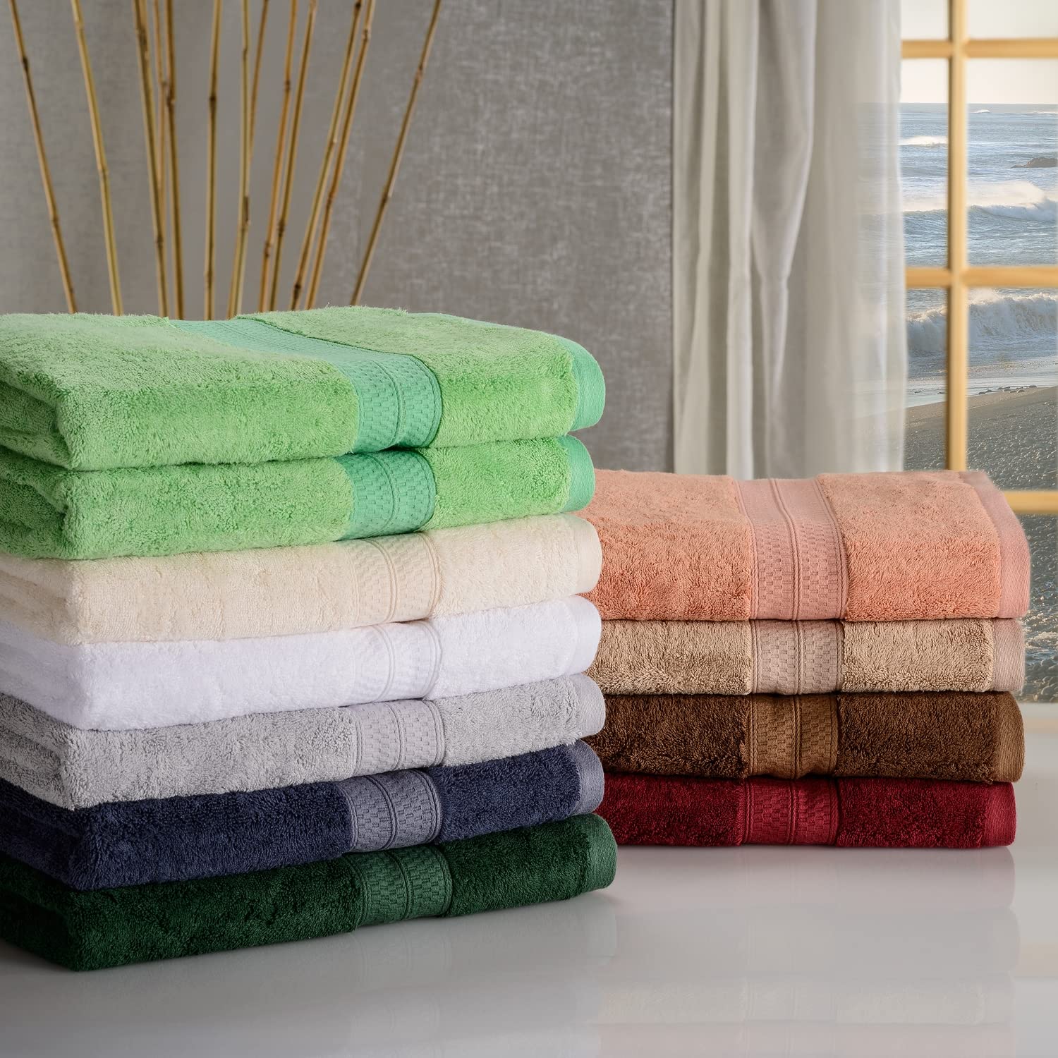 Blue Nile Mills 2-Piece Cotton-Blend Bath Towel Set - 30