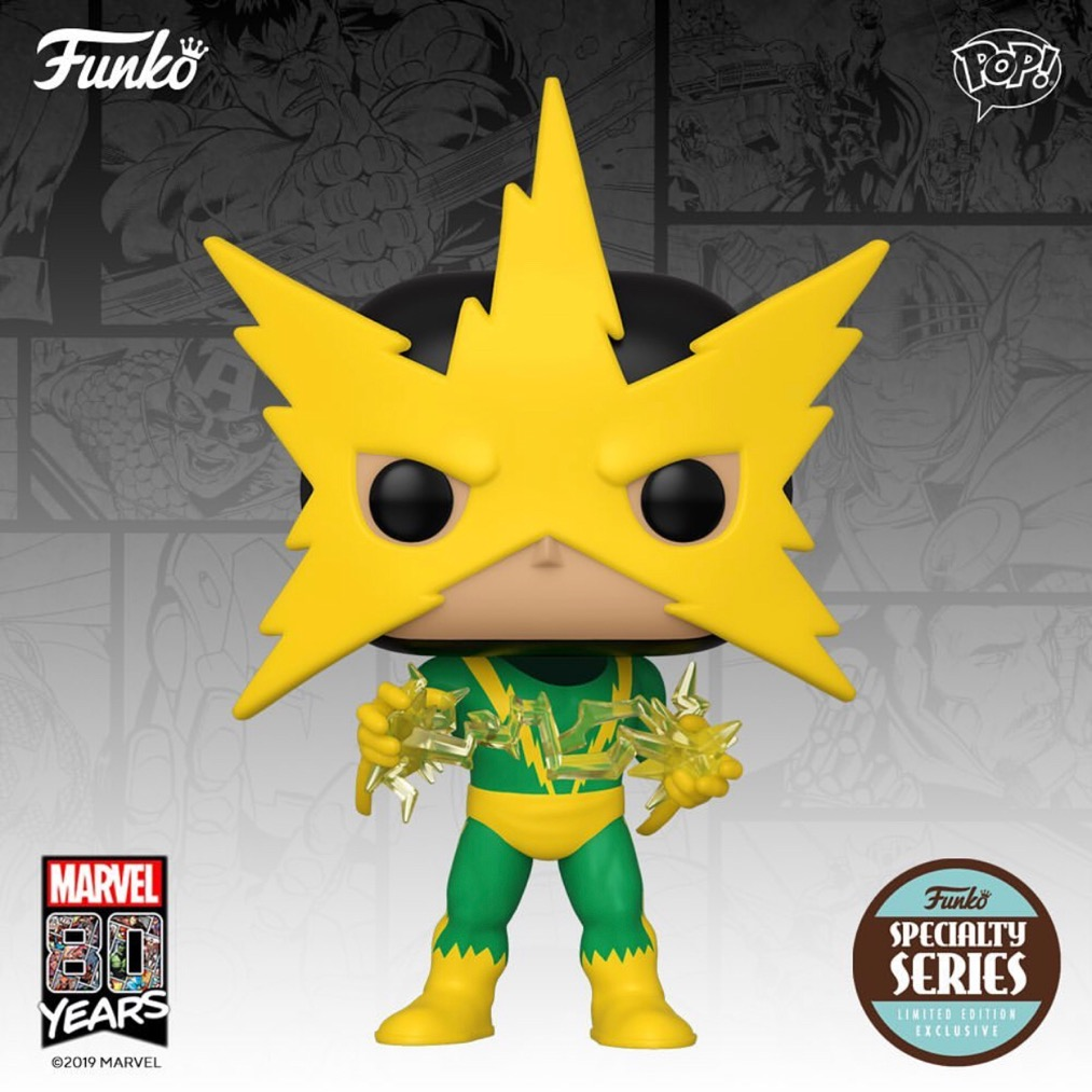 Funko Pop! Marvel 80 Years First Appearance: Electro #545 Collectible Vinyl Figure - Specialty Series | Superhero Display for Comic Fans & Gift for Collectors