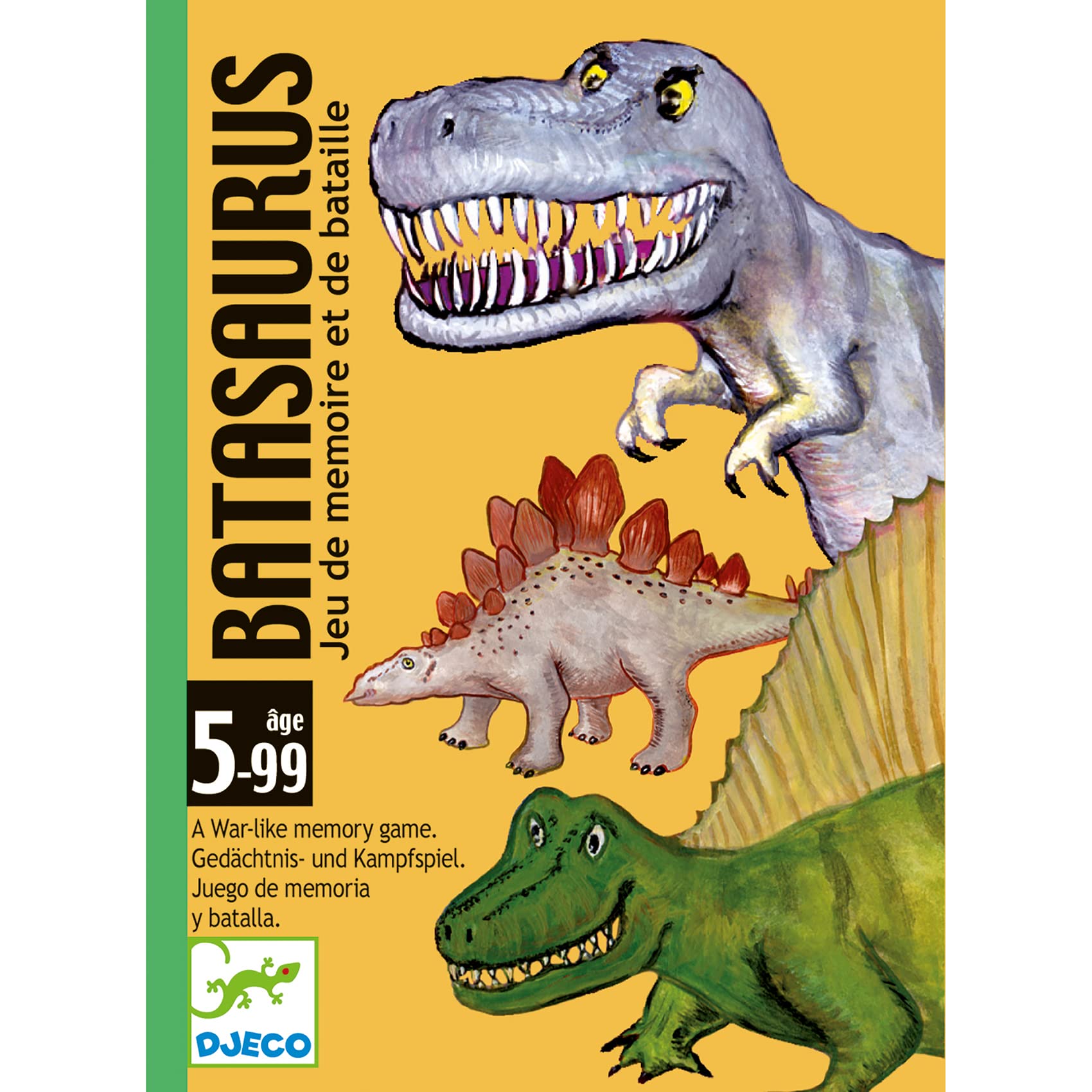Djeco Batasaurus Card Game - Fun Memory & Matching Battle Game for Kids & Adults Ages 5+ | 2-4 Players | 10 Min Playtime | Family Board Game for Parties, Travel & Indoor Activities (35136A)